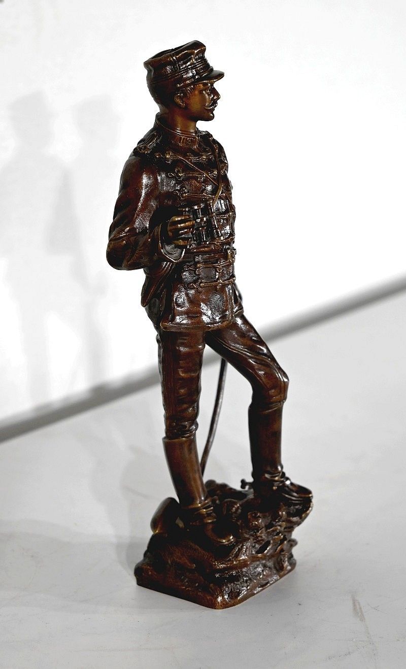 Bronze “Sur La Brèche”, By C. Anfrie – 2nd Half Of The 19th Century photo furniture