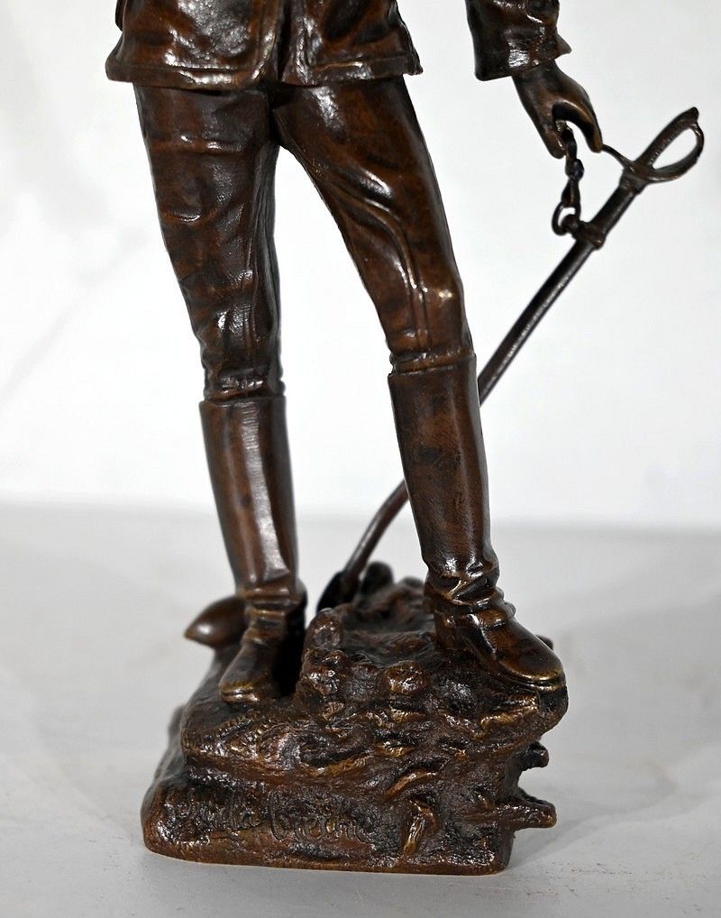 Bronze “Sur La Brèche”, By C. Anfrie – 2nd Half Of The 19th Century photo vinterior
