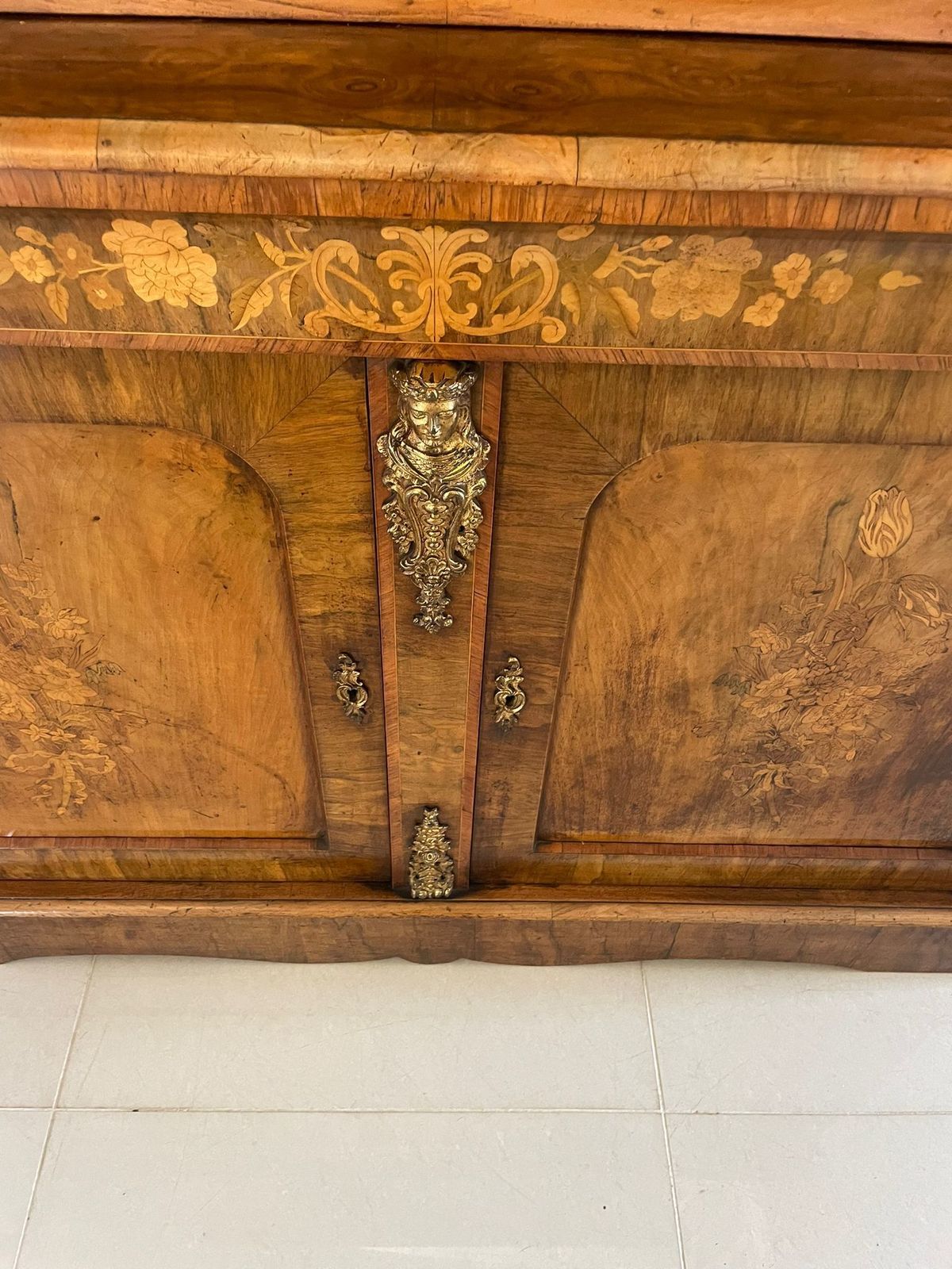 Outstanding Quality Antique Burr Walnut Marquetry Inlaid Ormolu Mounted Bookcase photo furniture