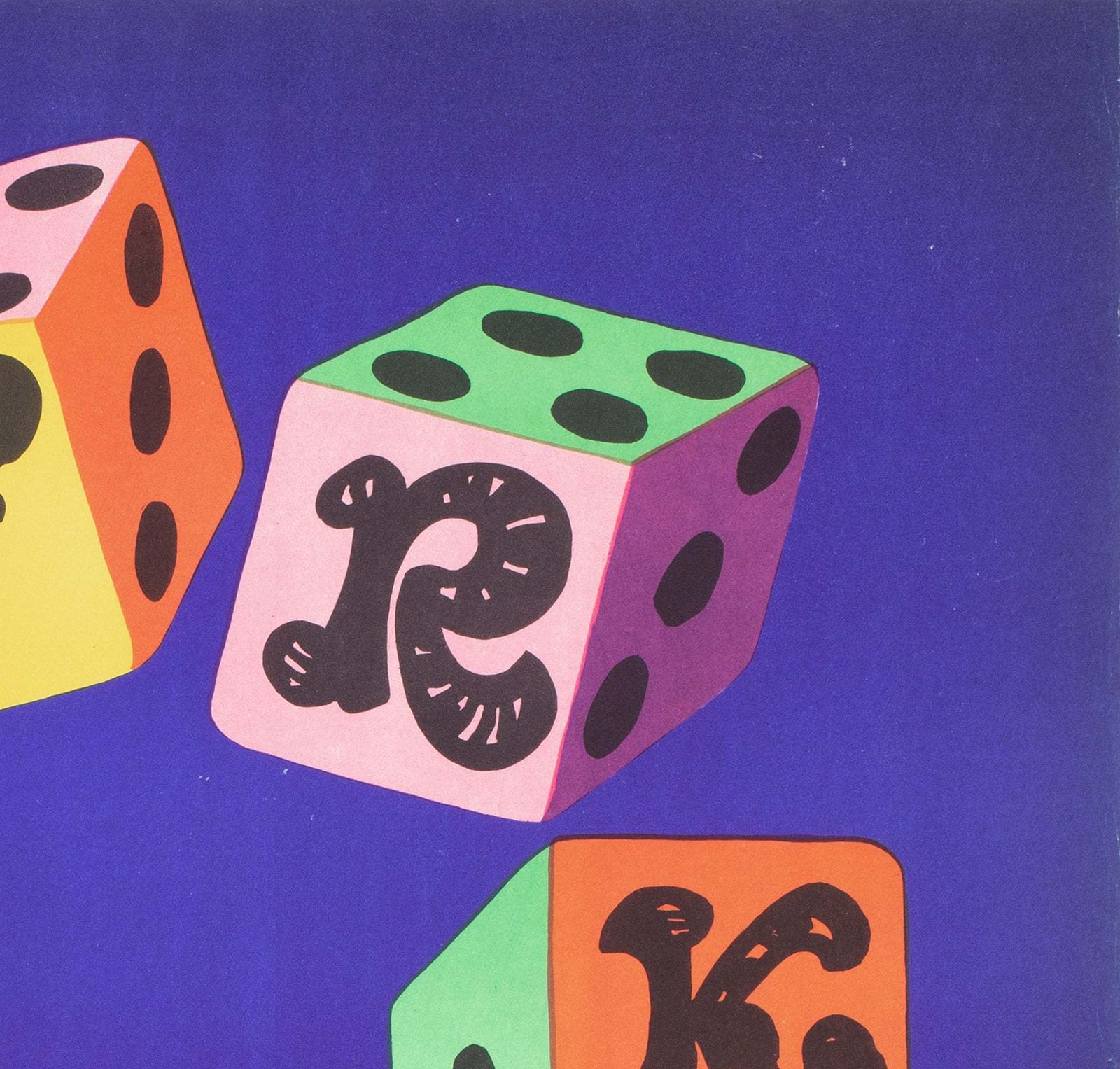 Cyrk Dice Juggler 1970 Polish Circus Poster, Bocianowski photo Art