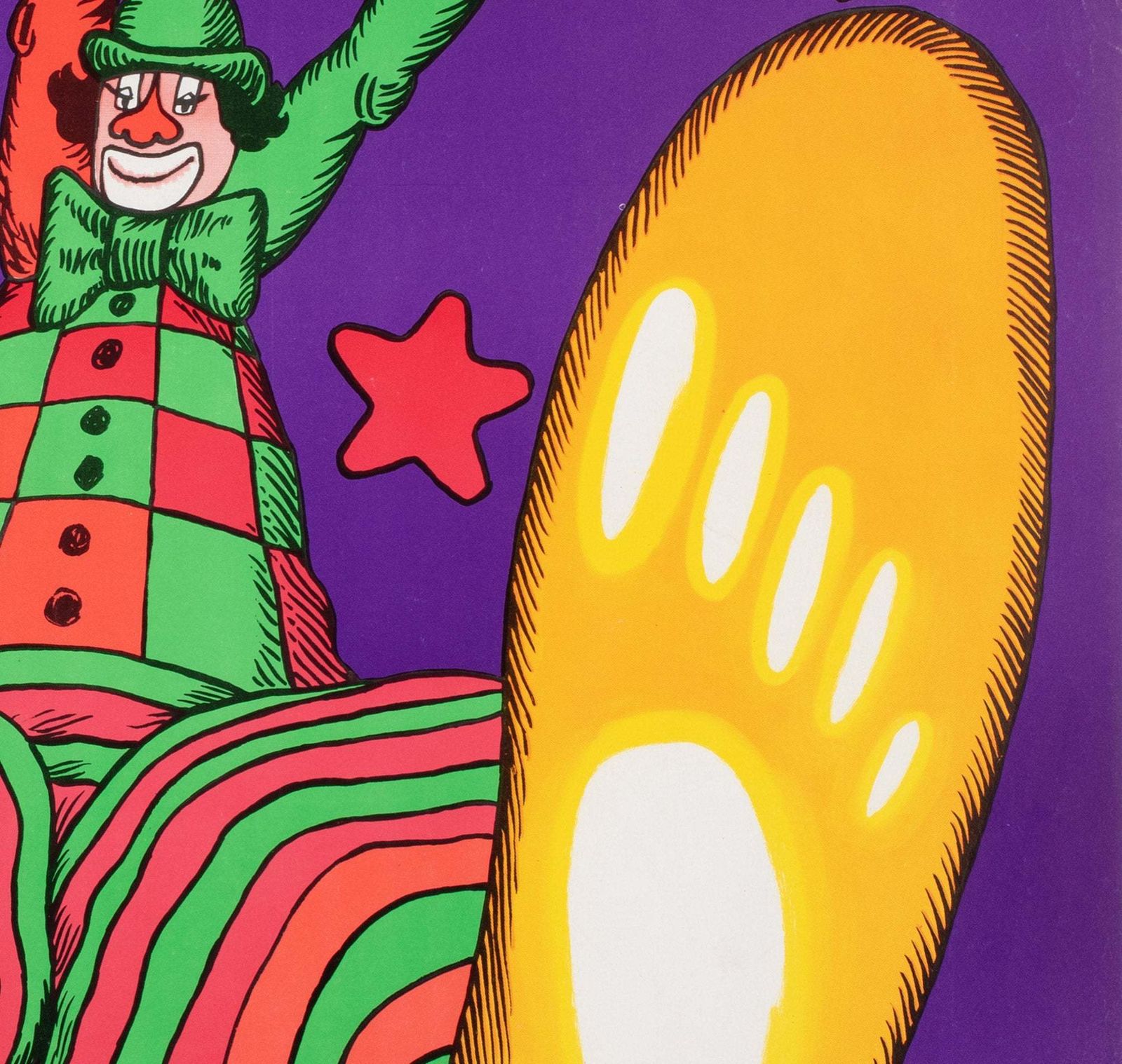 Cyrk Clown Swinging R1979 Polish Circus Poster, Bocianowski photo vinterior
