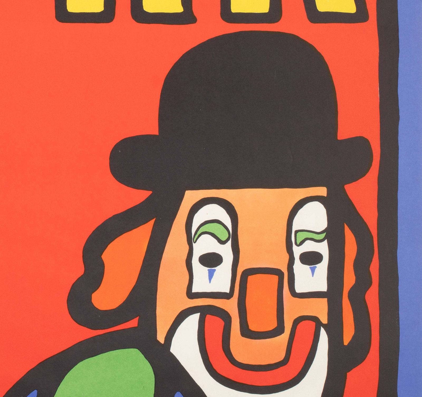 Cyrk Clown With Slingshot 1974 Polish Circus Poster, Mlodozeniec photo vinterior