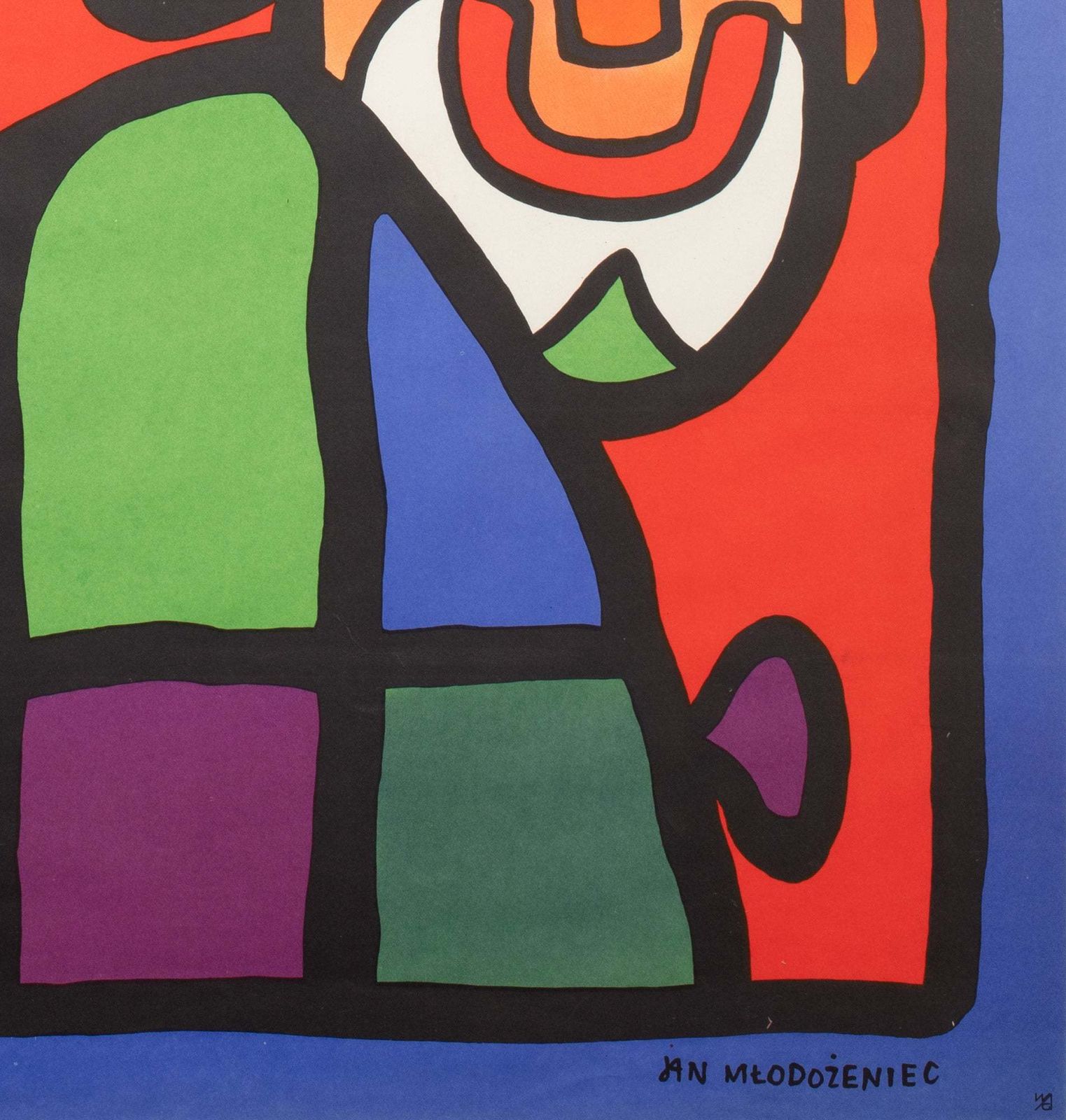 Cyrk Clown With Slingshot 1974 Polish Circus Poster, Mlodozeniec photo vintage