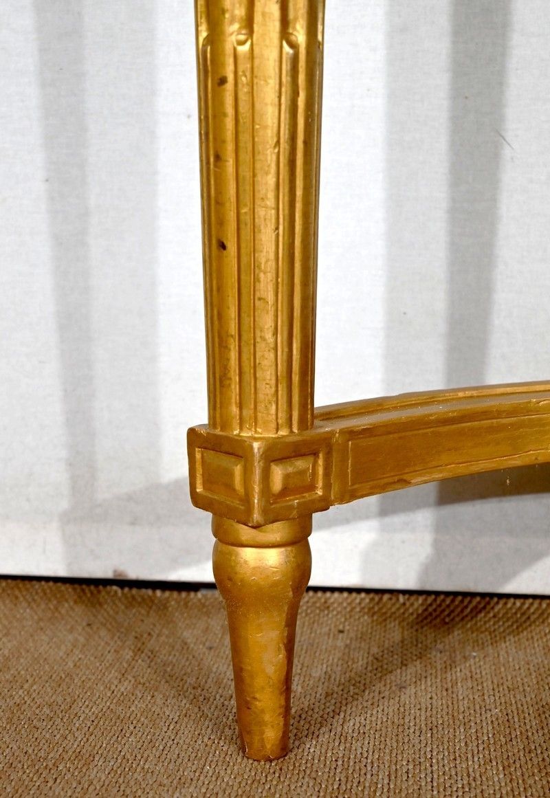 Furniture Console In Marble And Golden Wood, Louis XVI Style   Early 20th Century photo