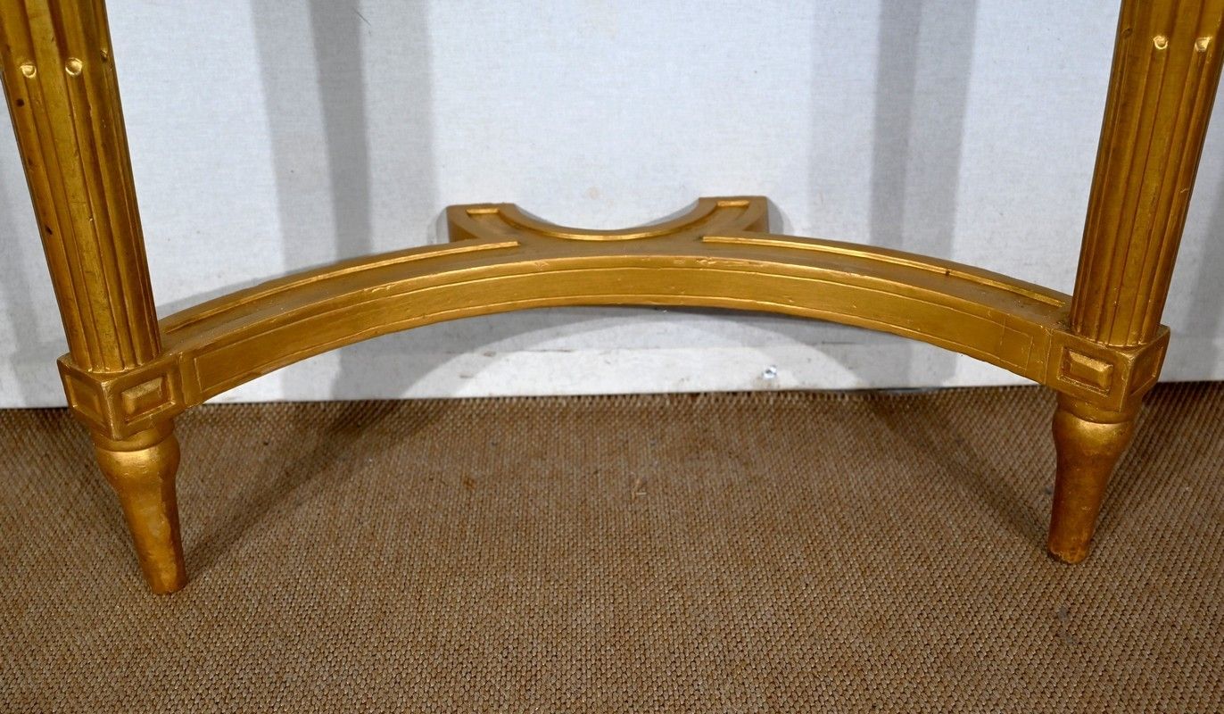 photo vintage Console In Marble And Golden Wood, Louis XVI Style   Early 20th Century