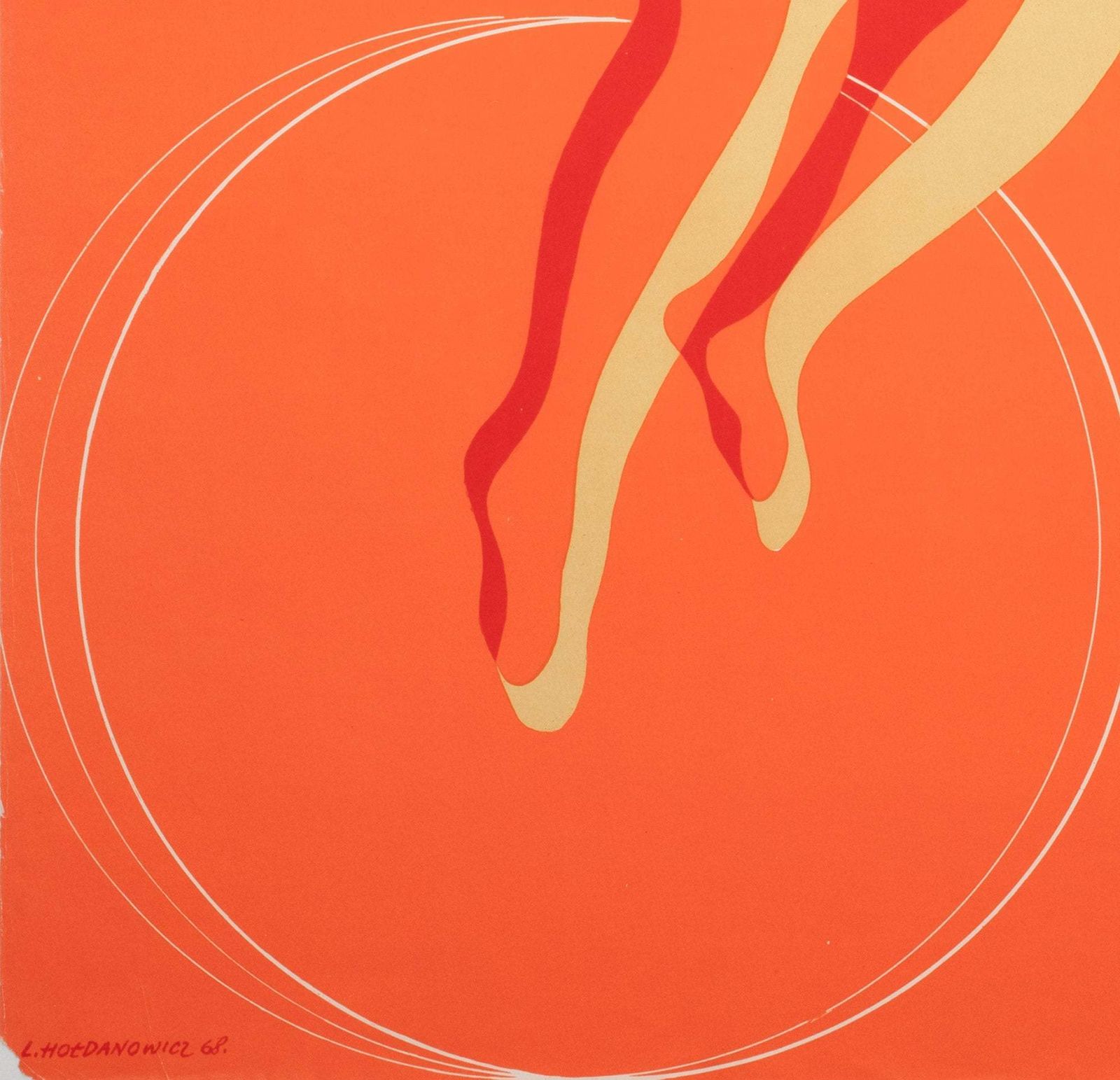 Cyrk Woman In Silhouette On Ball 1968 Polish Circus Poster, Holdanowicz photo buy