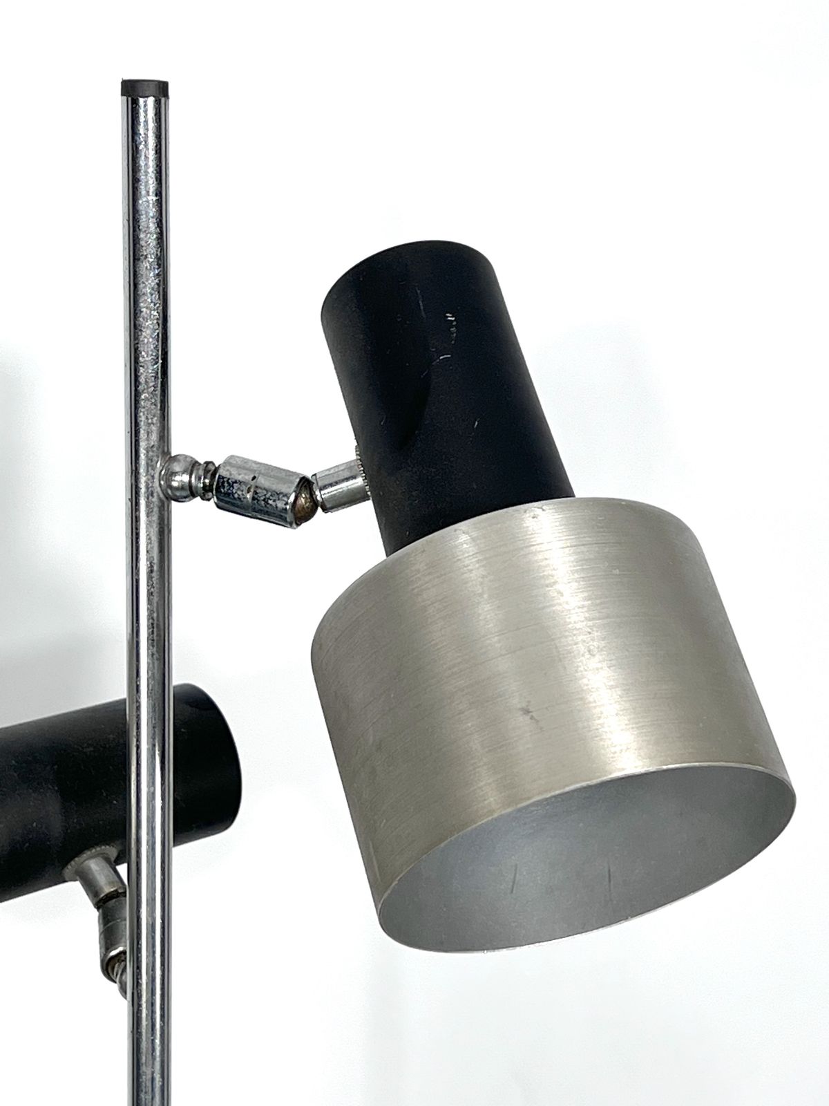 Mid Century Marble And Metal Three Arms Floor Lamp. Italy 1960s photo vintage