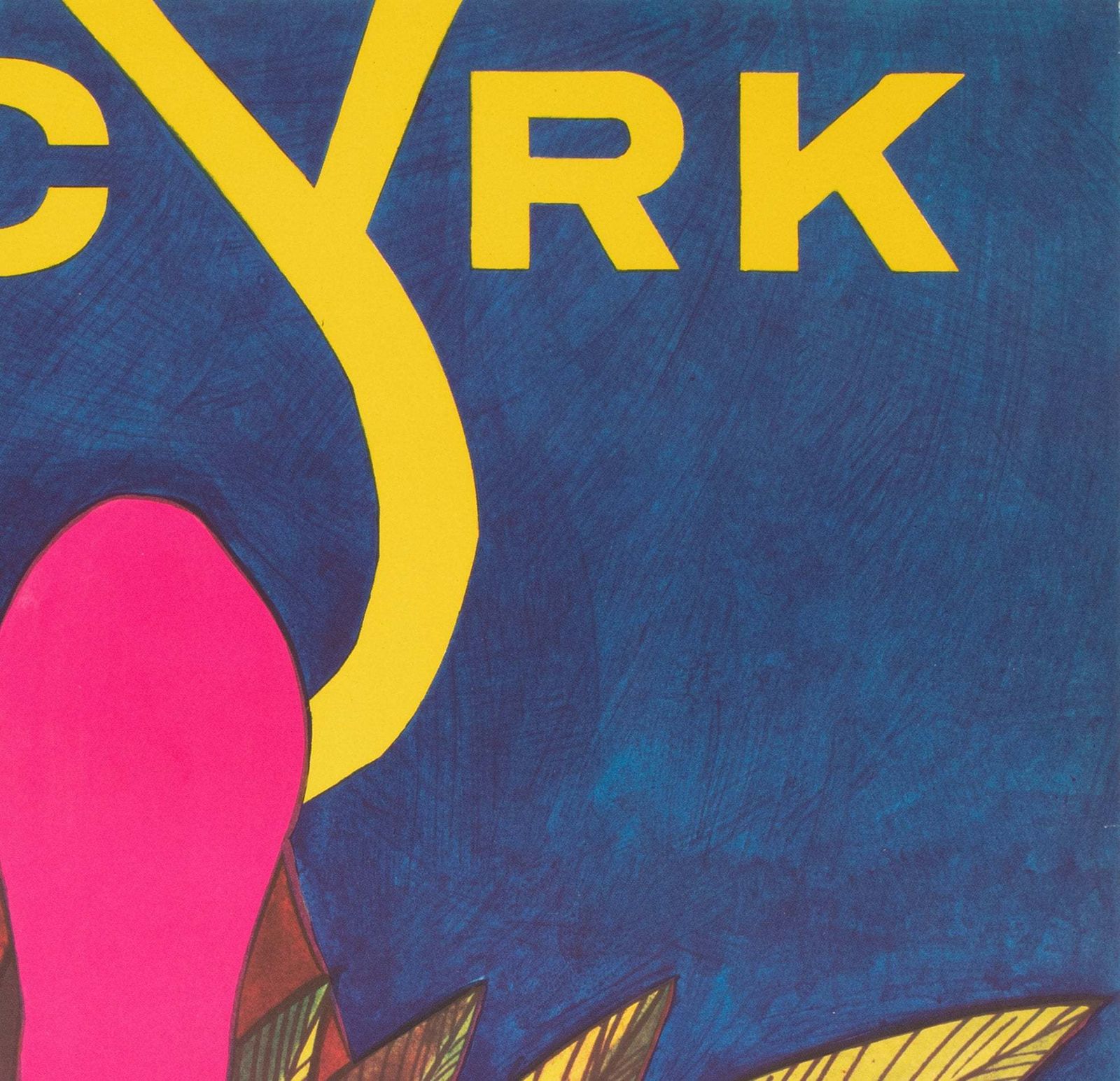 Cyrk Acrobat Swinging 1977 Polish Circus Poster, Janowski photo Art