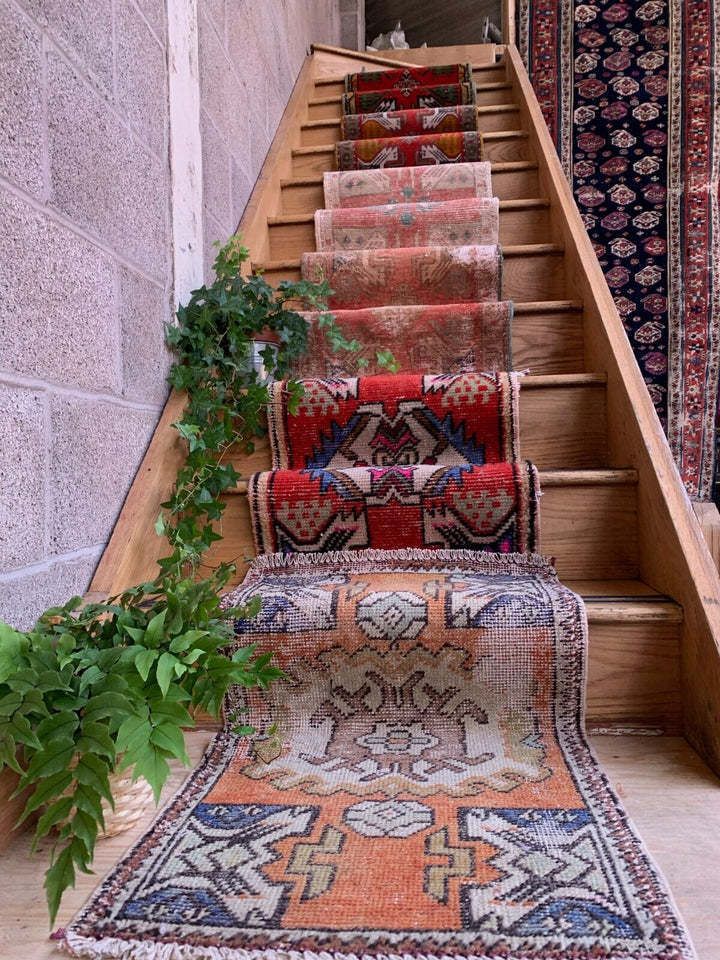 Small Vintage Turkish Rug 101x52 Cm, Short Runner, Tribal, Shabby Chic photo Textiles