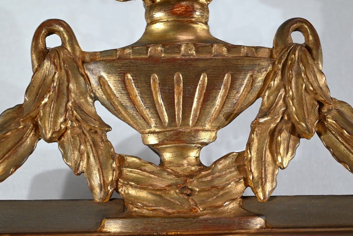 Small Mirror In Gilded Wood, Louis XVI Style   Early 20th Century photo vintage