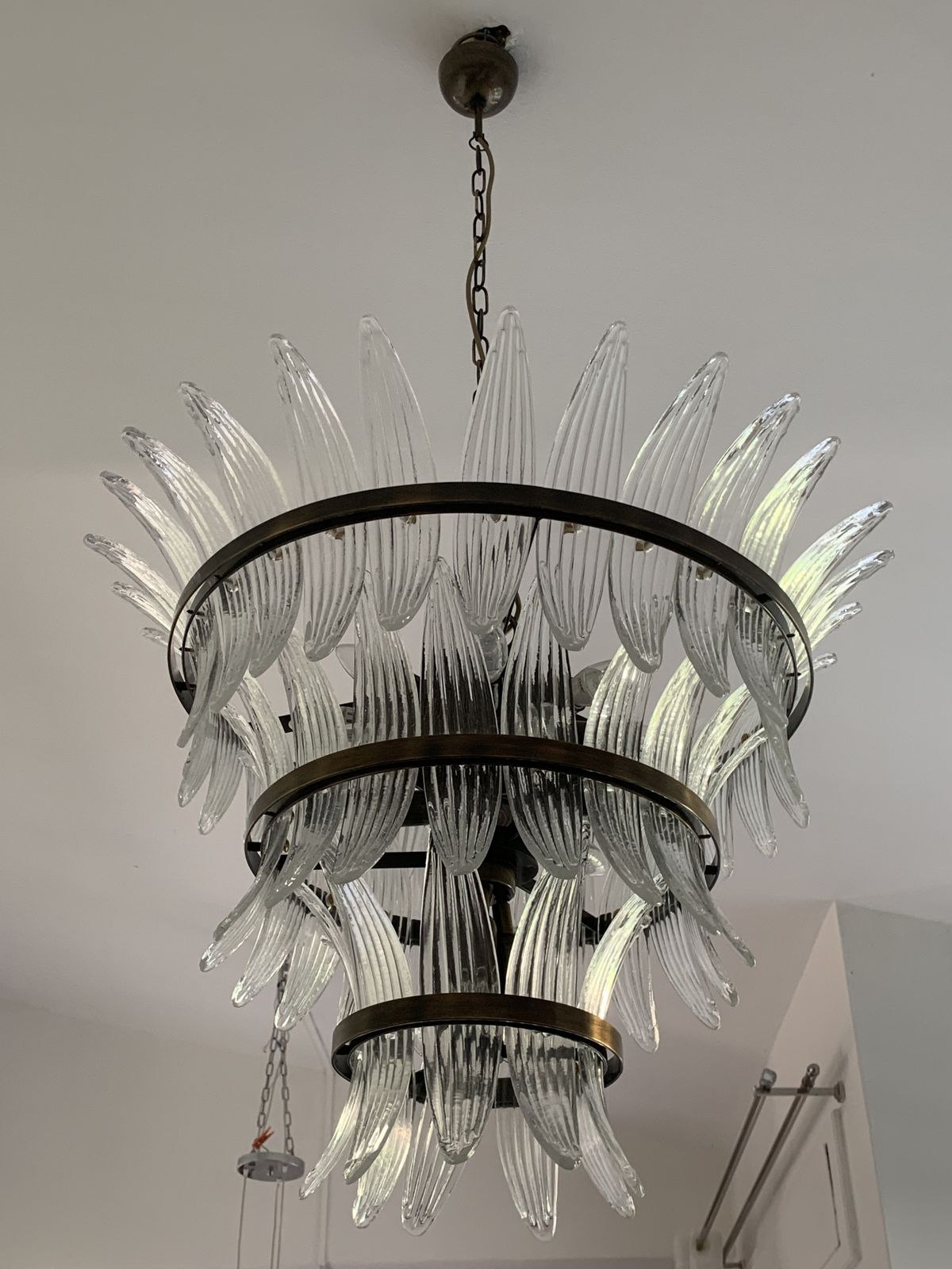 Impressive Murano Glass Sputnik Chandelier Lantern Like Mazzega Zuccheri Venini Barovier Style photo furniture
