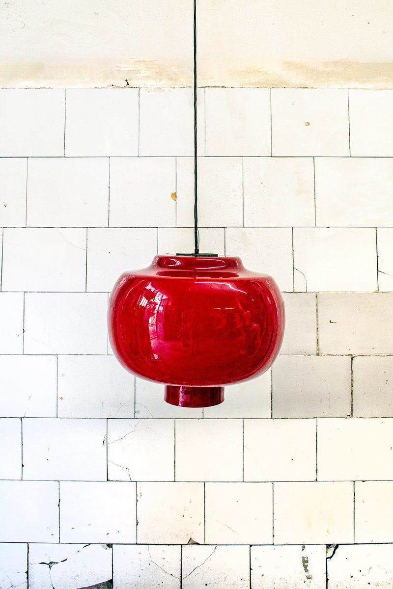 Italian Murano Glass Pendant Lamp From Vistosi, 1950s
