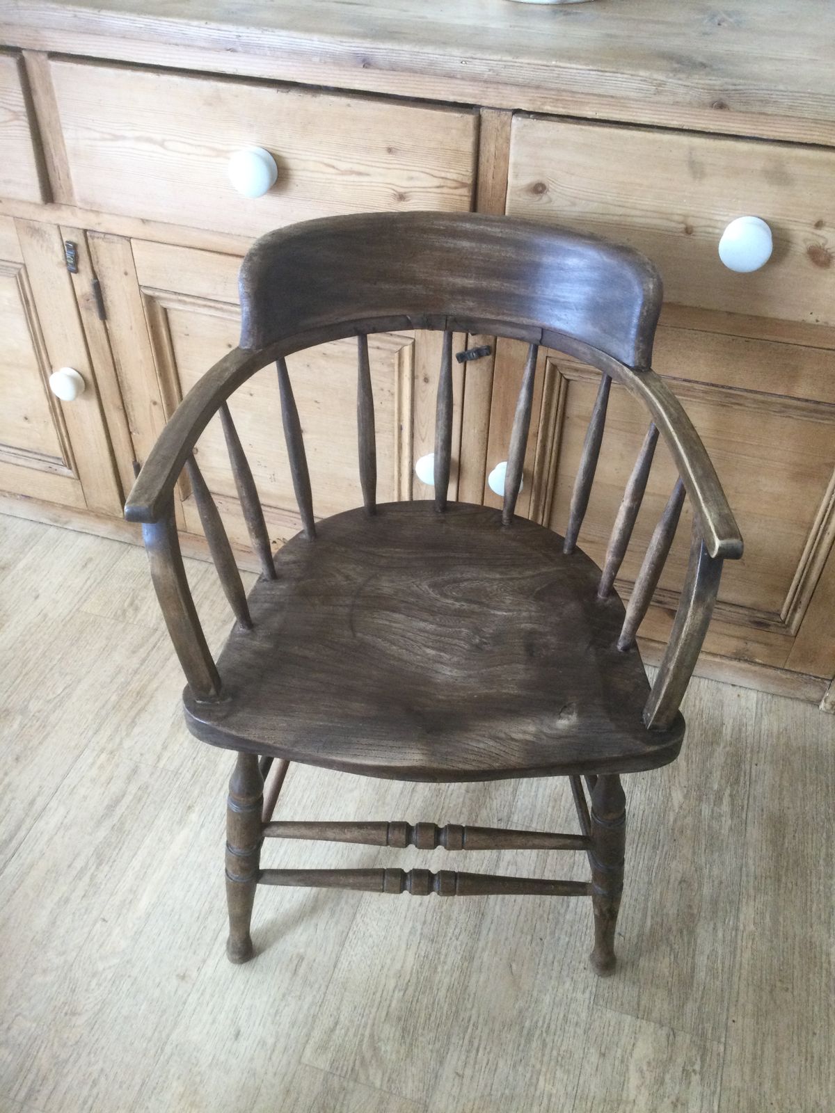 Early Victorian Elm Captains Chair/ Armchair photo buy