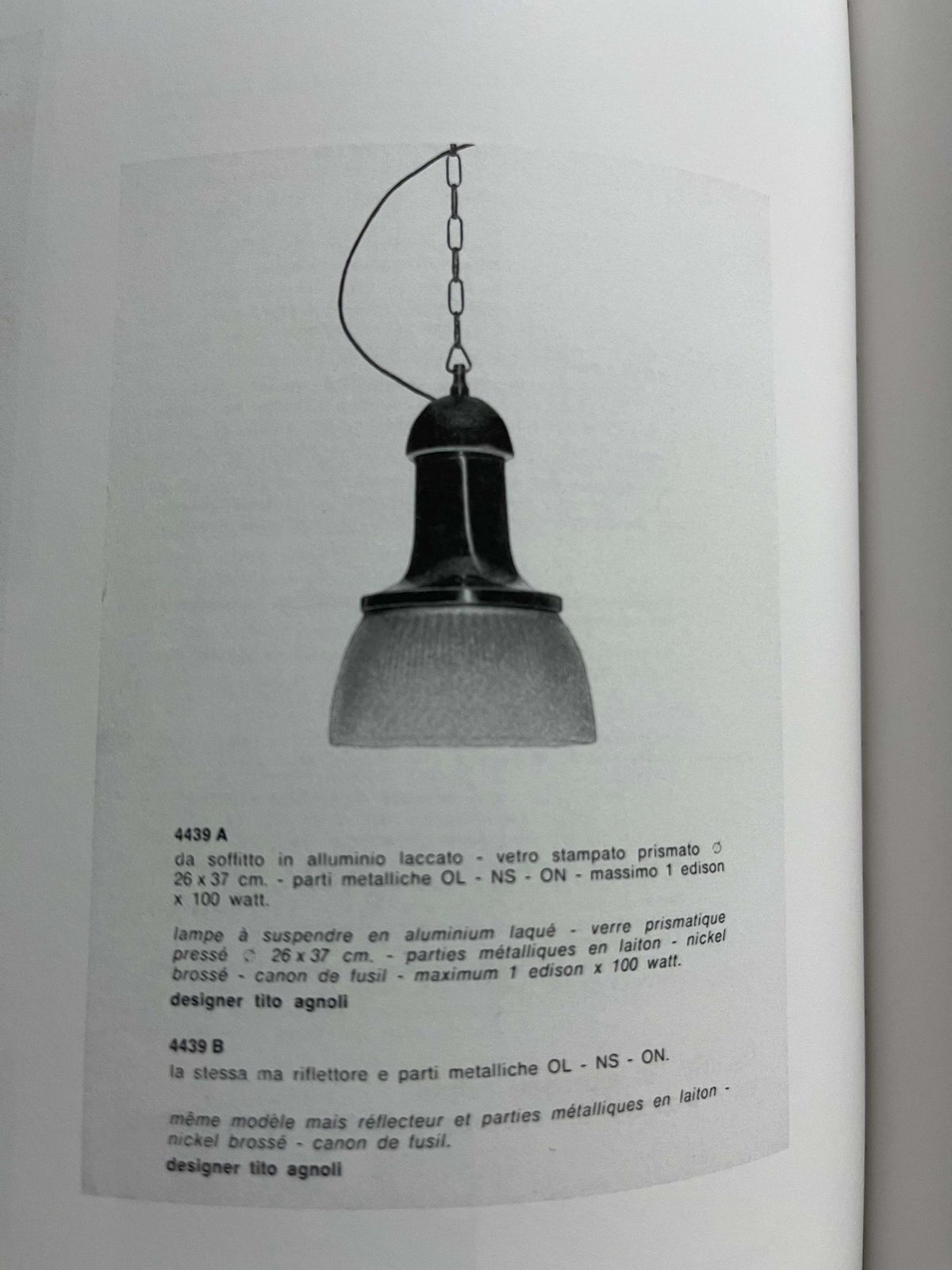 1930.0 Mid Century Italian Ceiling Lamp Tito Agnoli For Oluce Modell 4439b 1950s photo