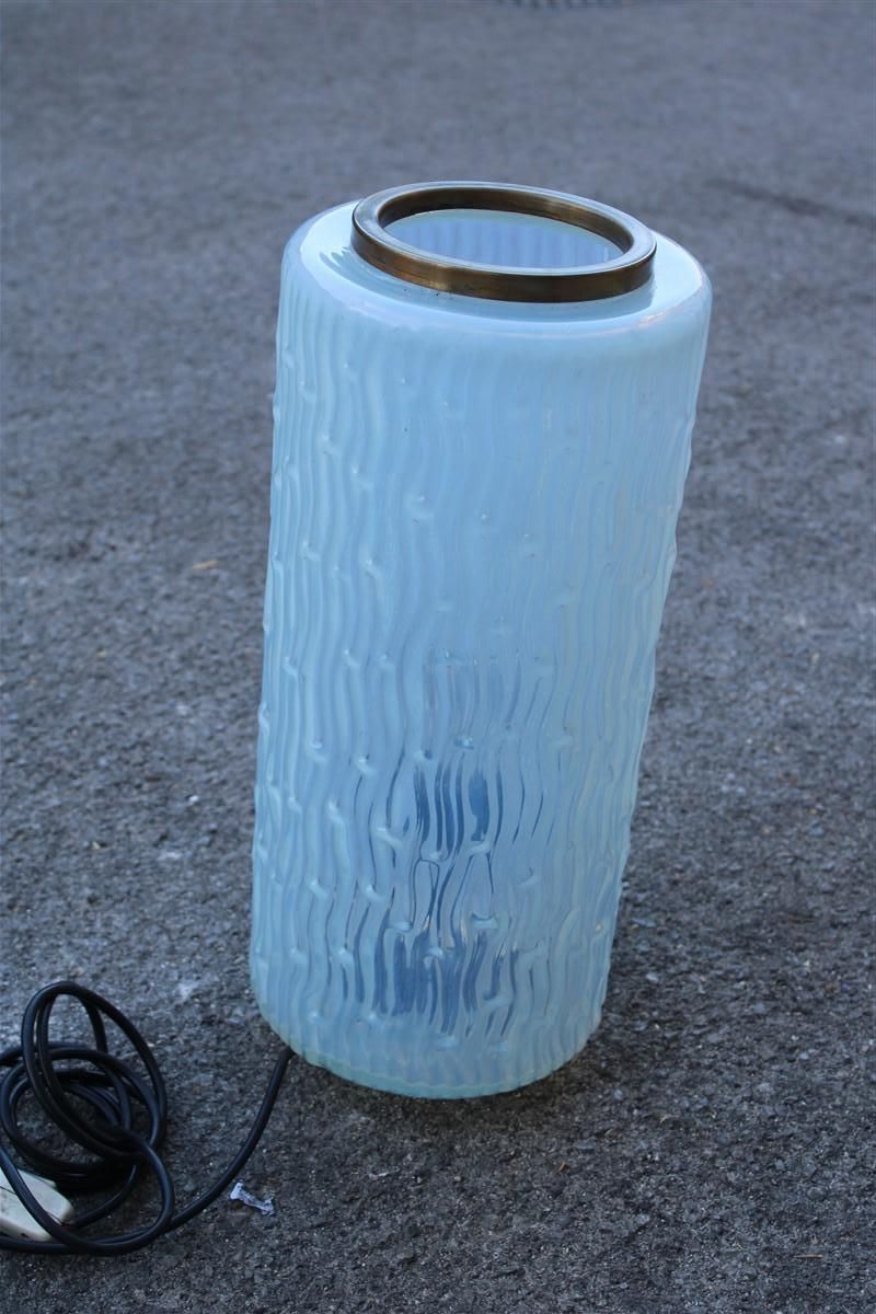 Venini 1960s Iridescent Murano Glass Cylinder Table Lamp Made In Italy, 1960s photo furniture