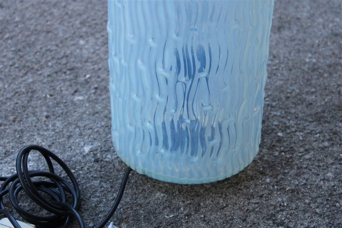 Venini 1960s Iridescent Murano Glass Cylinder Table Lamp Made In Italy, 1960s photo Lighting