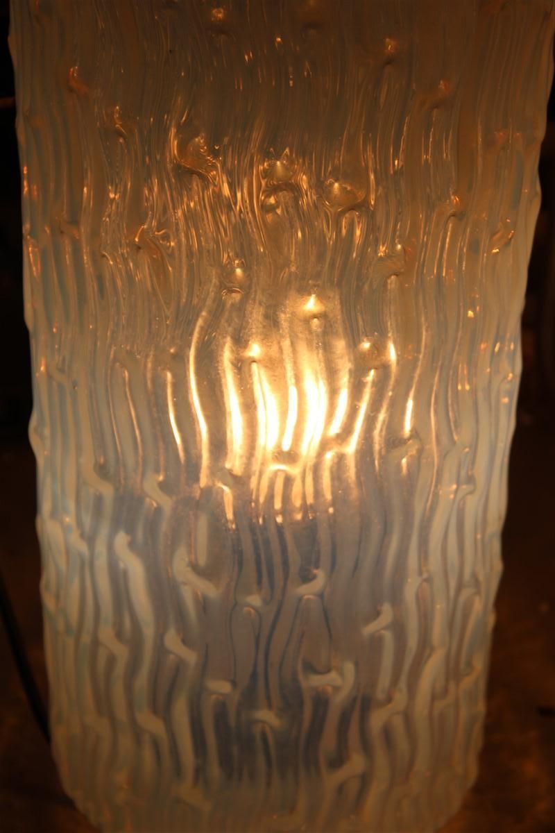 2681.0 Venini 1960s Iridescent Murano Glass Cylinder Table Lamp Made In Italy, 1960s photo