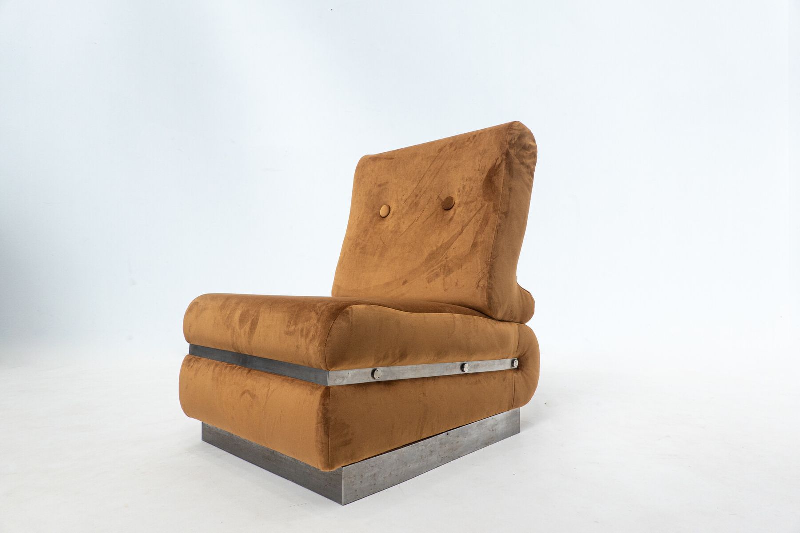 Mid Century Modular Sofa In Brown Velvet photo 2400.0