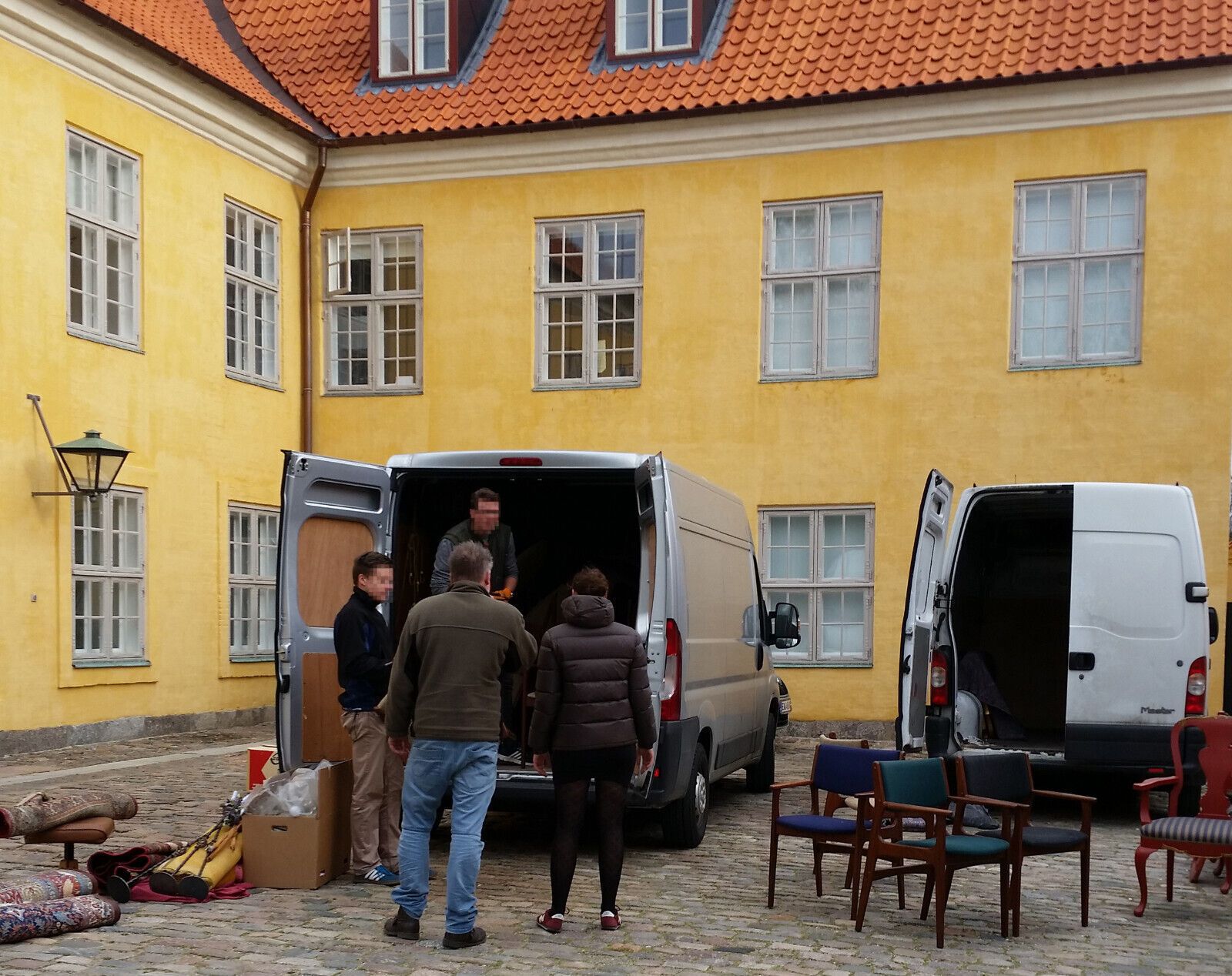 photo furniture 19th Century Lacquer & Gilt Danish Baroque Armchairs From Kastellet, Copenhagen