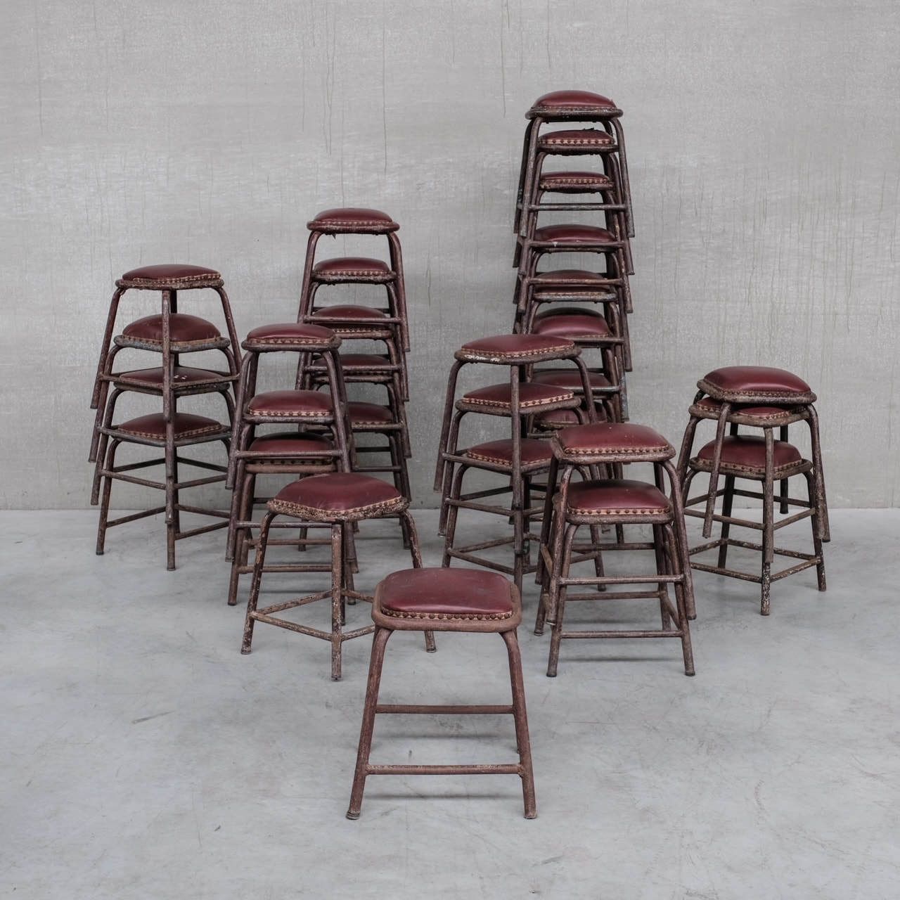 French Industrial Mid Century Tubular Stools (Up To 20) photo vintage