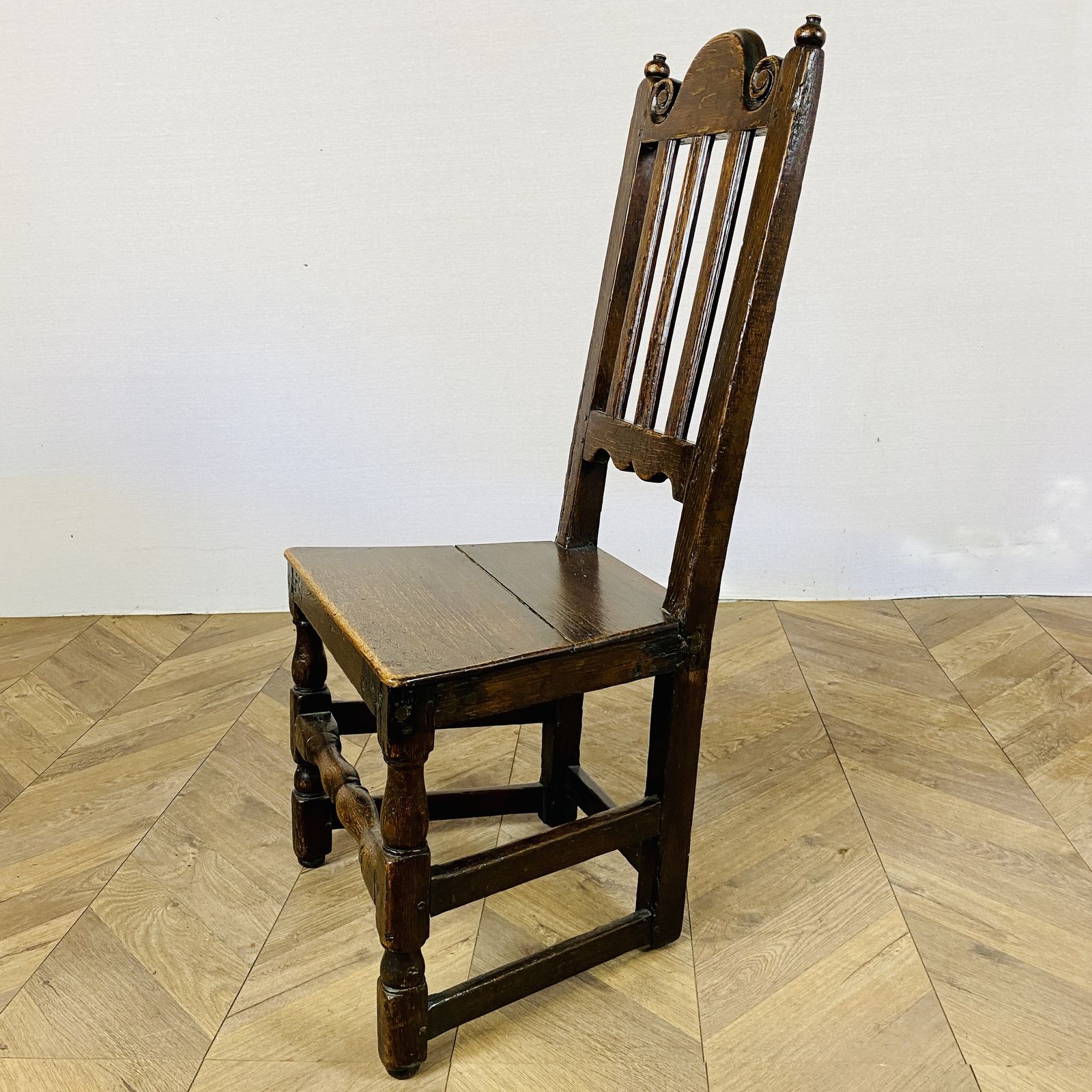 Antique English Oak 17th Century Hall Chair photo furniture
