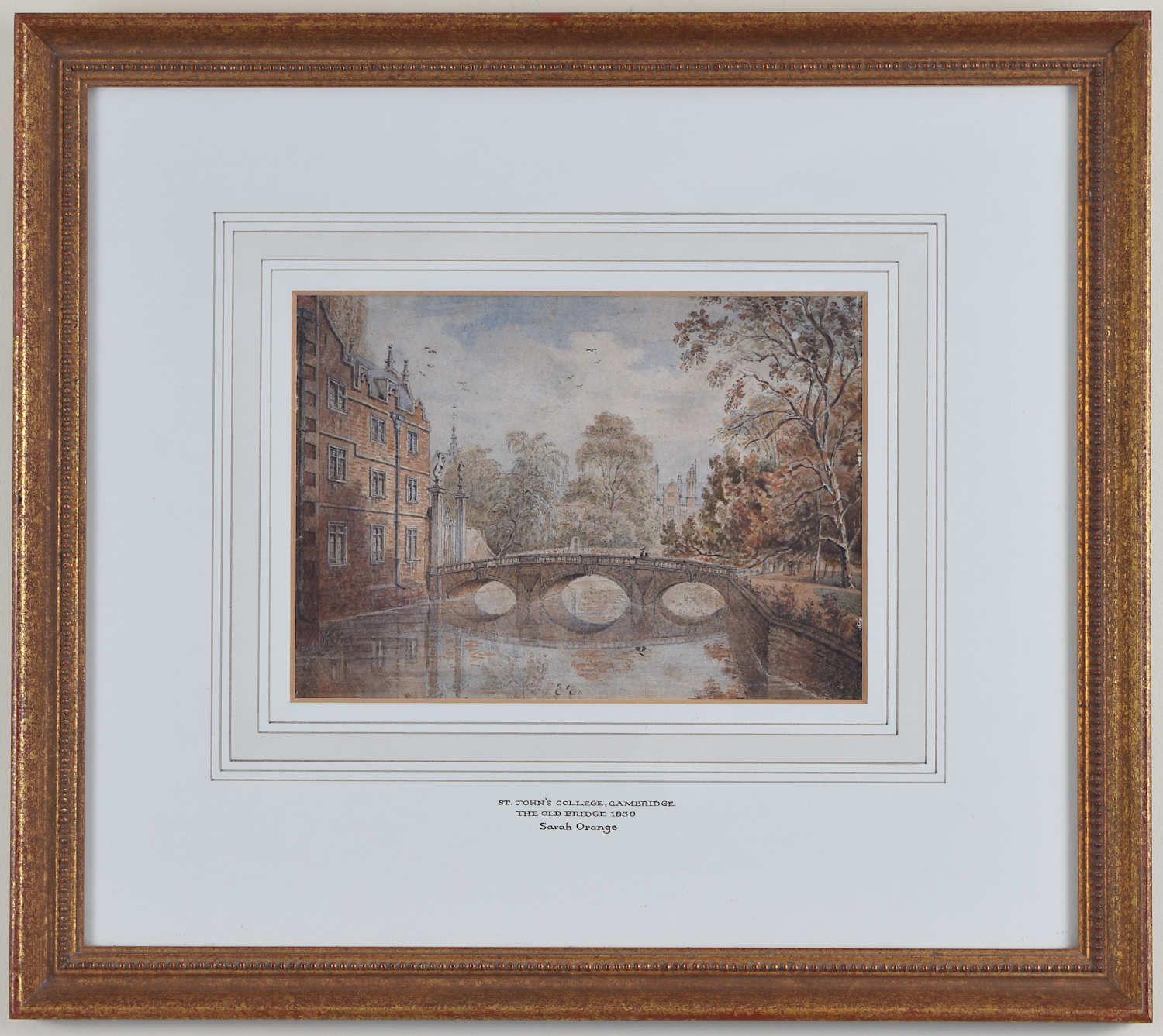 Sarah Orange (19th Century) The Kitchen Bridge, St John’s College, Cambridge (C. 1830) photo furniture