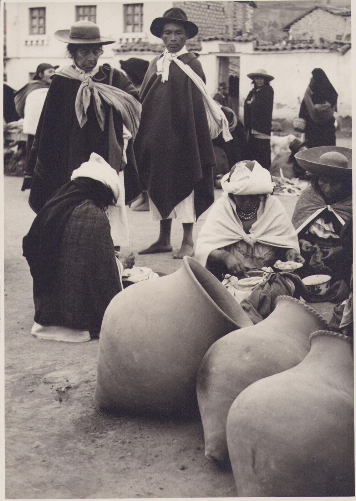Hanna Seidel Ecuador, Sellers, Market, Black And White Photography, 1960s. 1960s