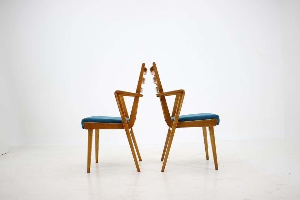 1960s Set Of Four Oak Dining Chairs, Czechoslovakia photo 1138.0
