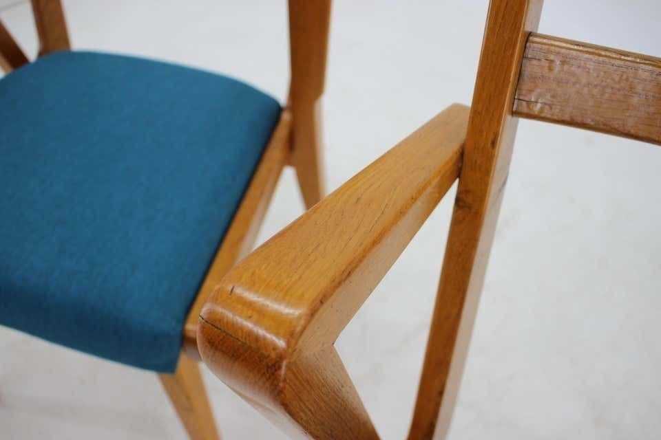 photo furniture 1960s Set Of Four Oak Dining Chairs, Czechoslovakia