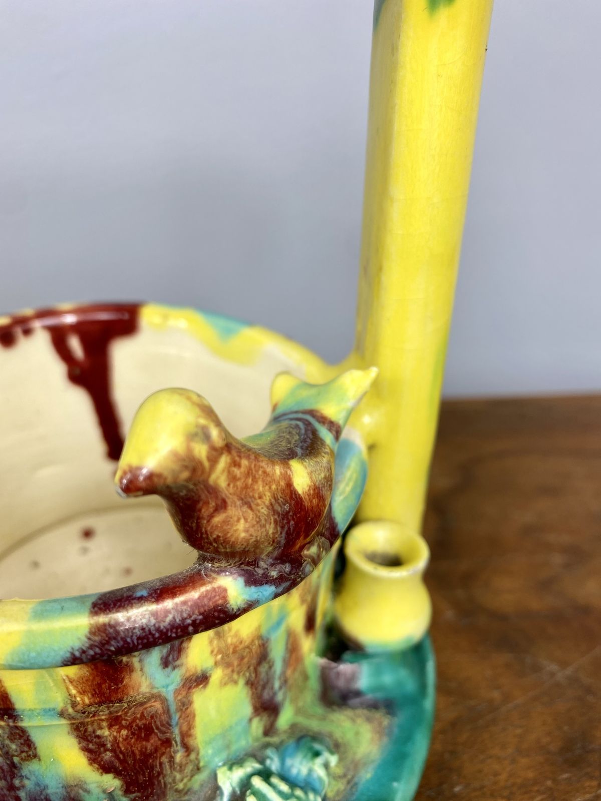 Mid Century Vallauris Decorative Bird Well  Ceramic Vase/ Plant Pot photo Home Decor