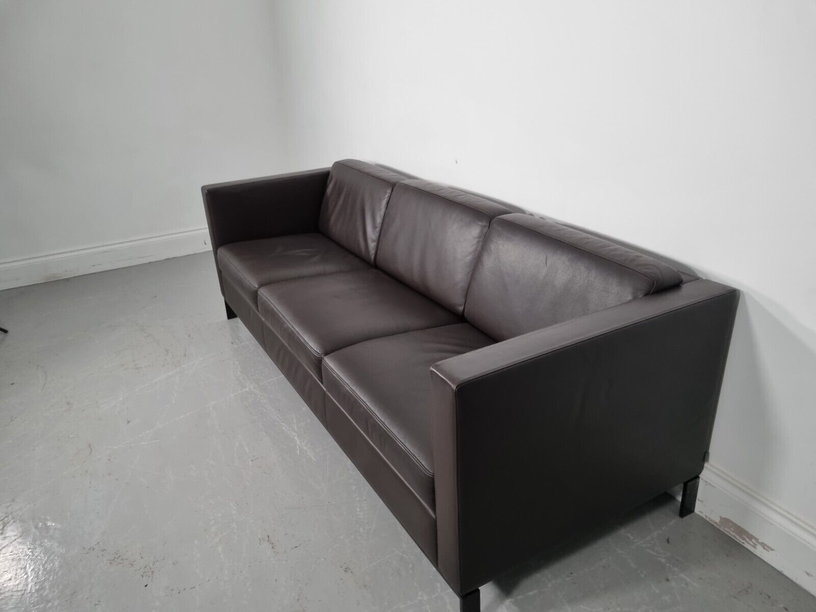 Walter Knoll Foster 500 3  Seater Sofa In Chocolate Leather, Mint Condition photo Furniture