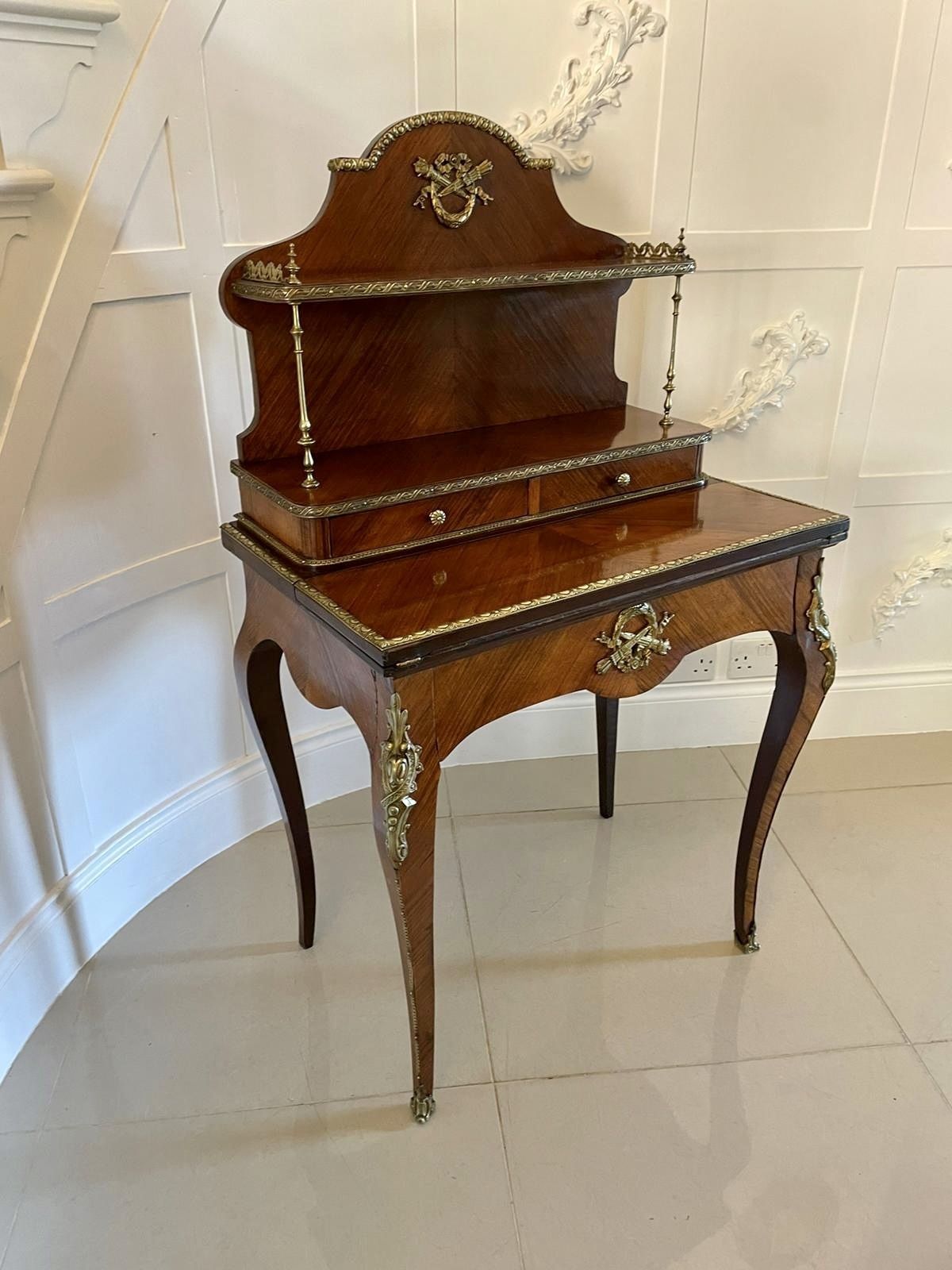 Fine Quality Antique French Kingwood Bonheur Du Jour