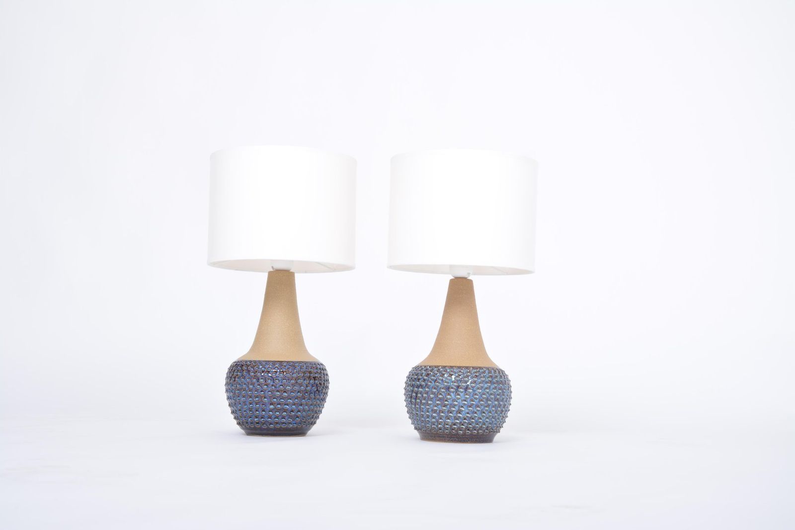 Mid Century Danish Handmade Stoneware Lamps Attributed To Einar Johansen For Soholm, 1960s, Set Of 2 photo furniture