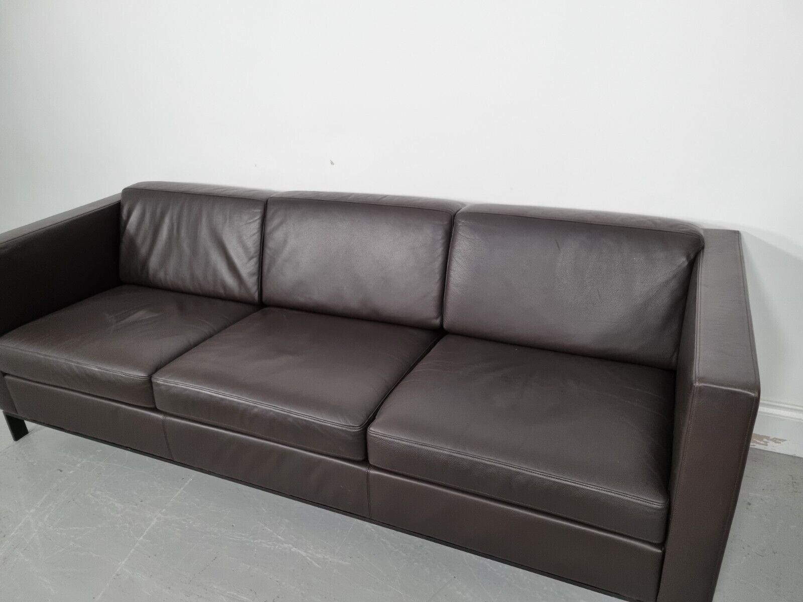 Walter Knoll Foster 500 3  Seater Sofa In Chocolate Leather  Excellent Condition photo 4380.0