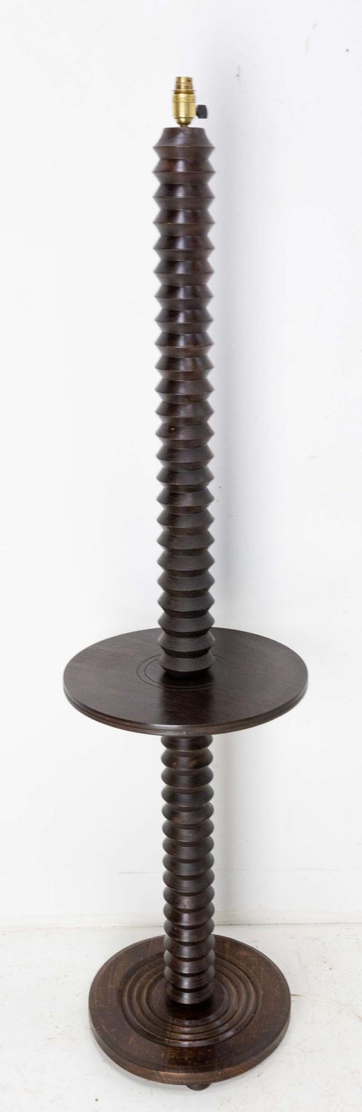 Lampadaire français en hêtre de style Dudouyt, mid-century, vers 1960 photo furniture