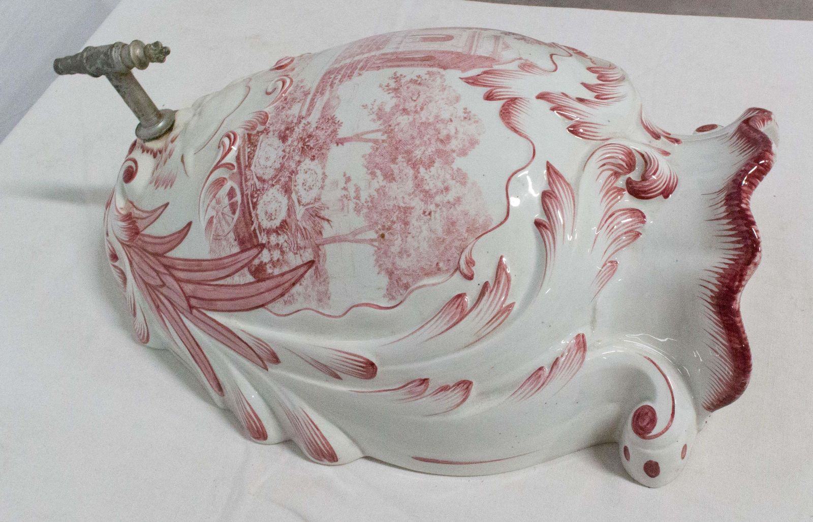 Art French Faience Wall Fountain, 19th Century photo