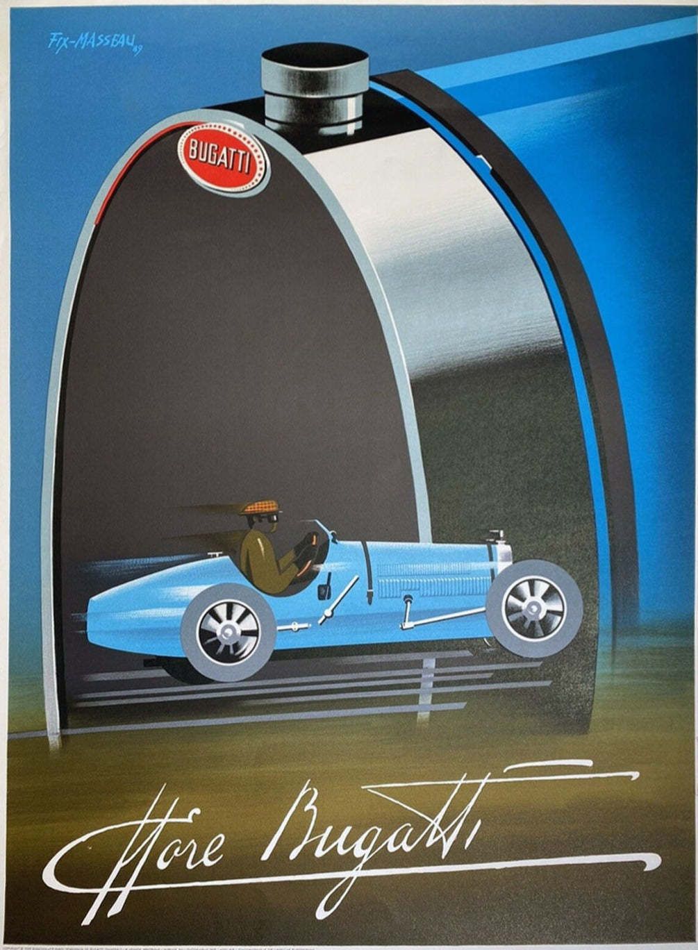 Bugatti Original Vintage Poster