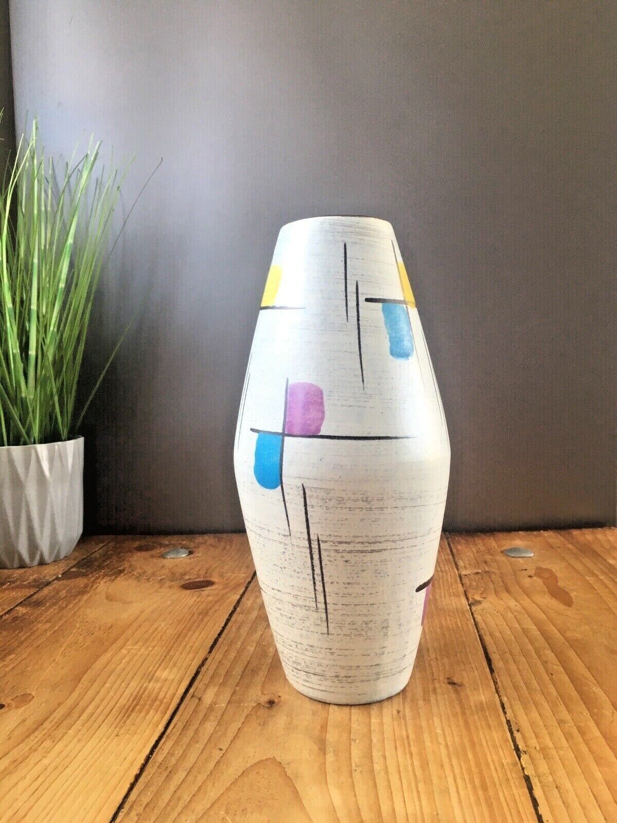 Mid Century Bay Keramik West German Pottery Multicoloured Vase Memphis Art 60's 507 25 photo Home Decor