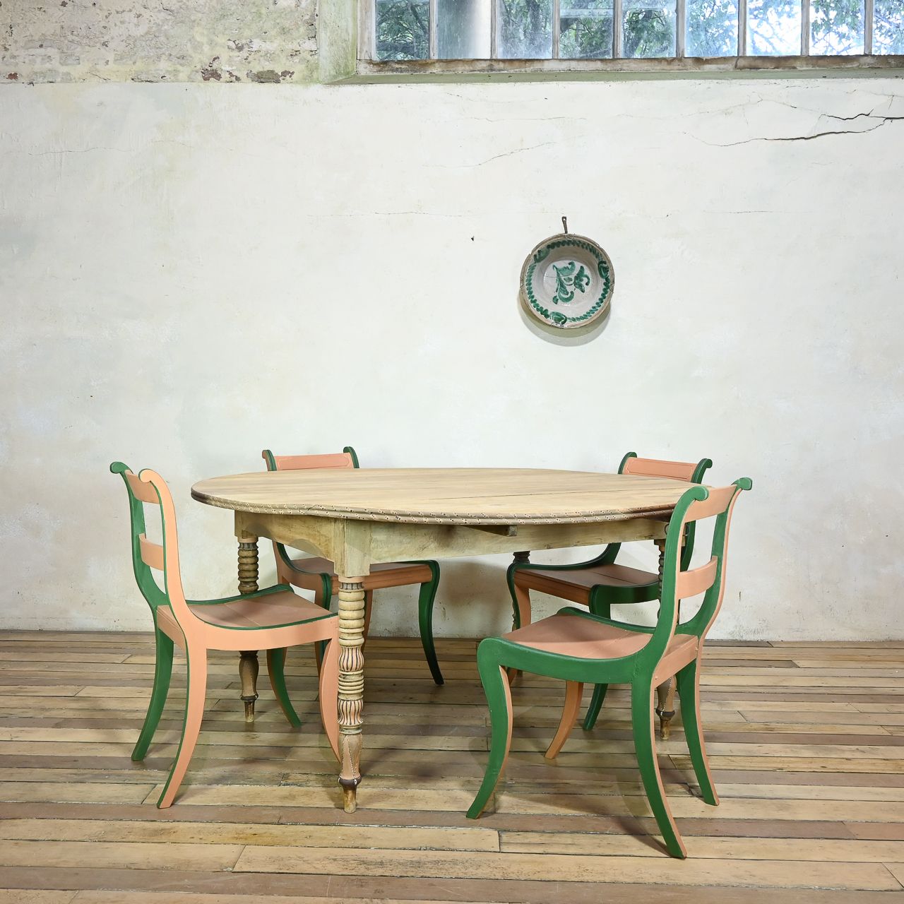 photo for sale Set Of Four 19th Century Painted Side Chairs