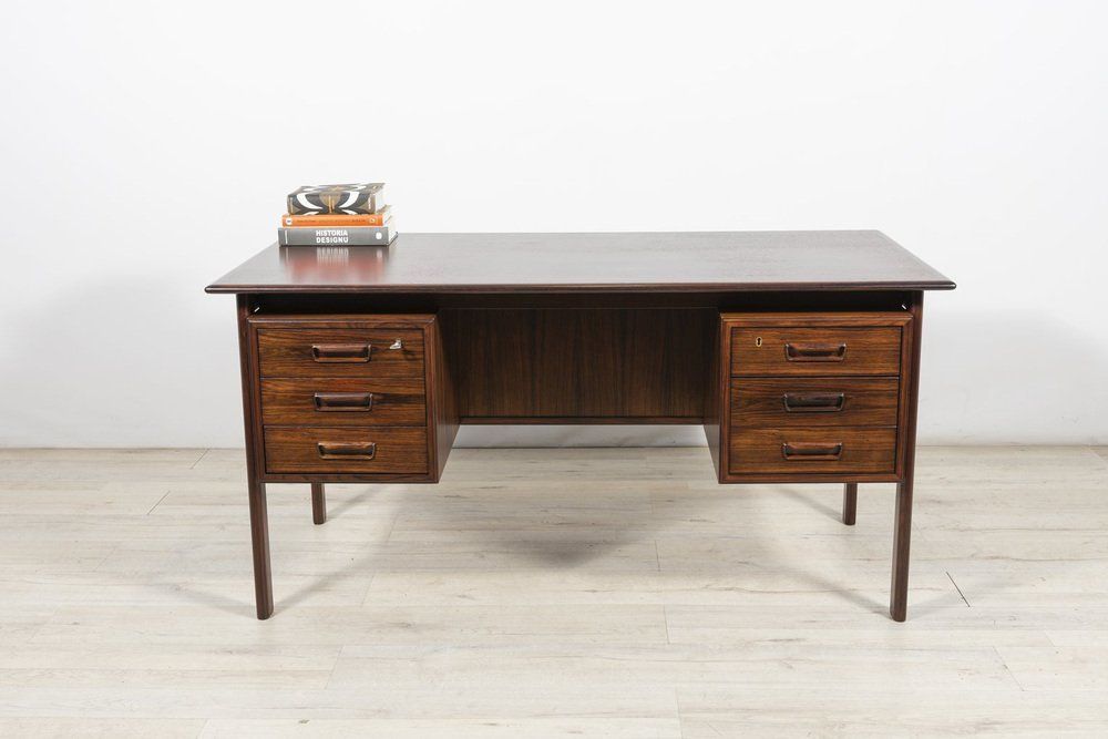 Mid Century Rosewood Desk By Willy Sigh For H. Sigh And Søn 1960s photo furniture