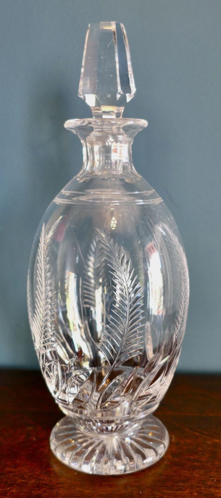 Stuart Crystal Round Footed Decanter Ellesmere Pattern.