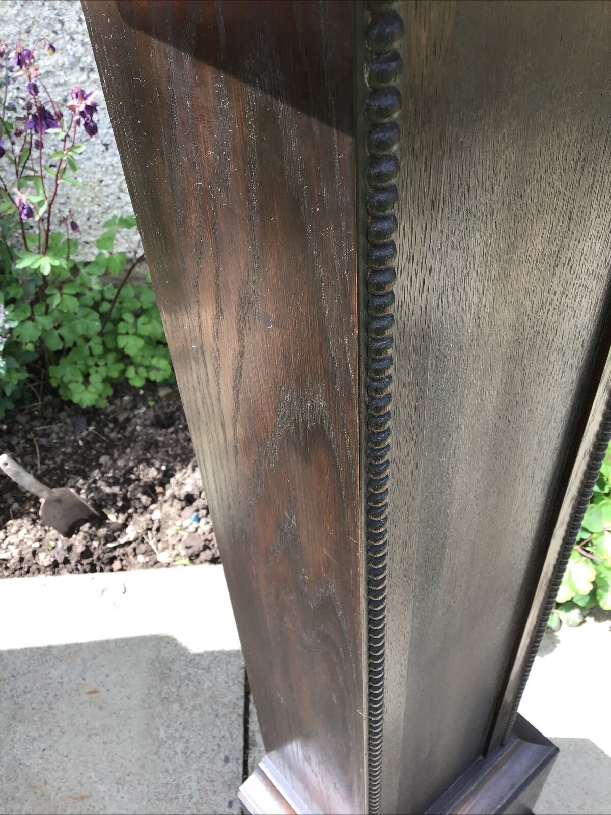 Tall Antique Dark Oak Grandmother Clock. Westminster Needs Some Attention photo buy