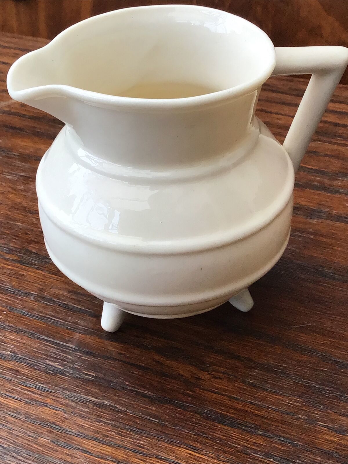 photo furniture Rare Shape Antique Beleek Porcelain Cream Jug On 3 Feet. C.1910
