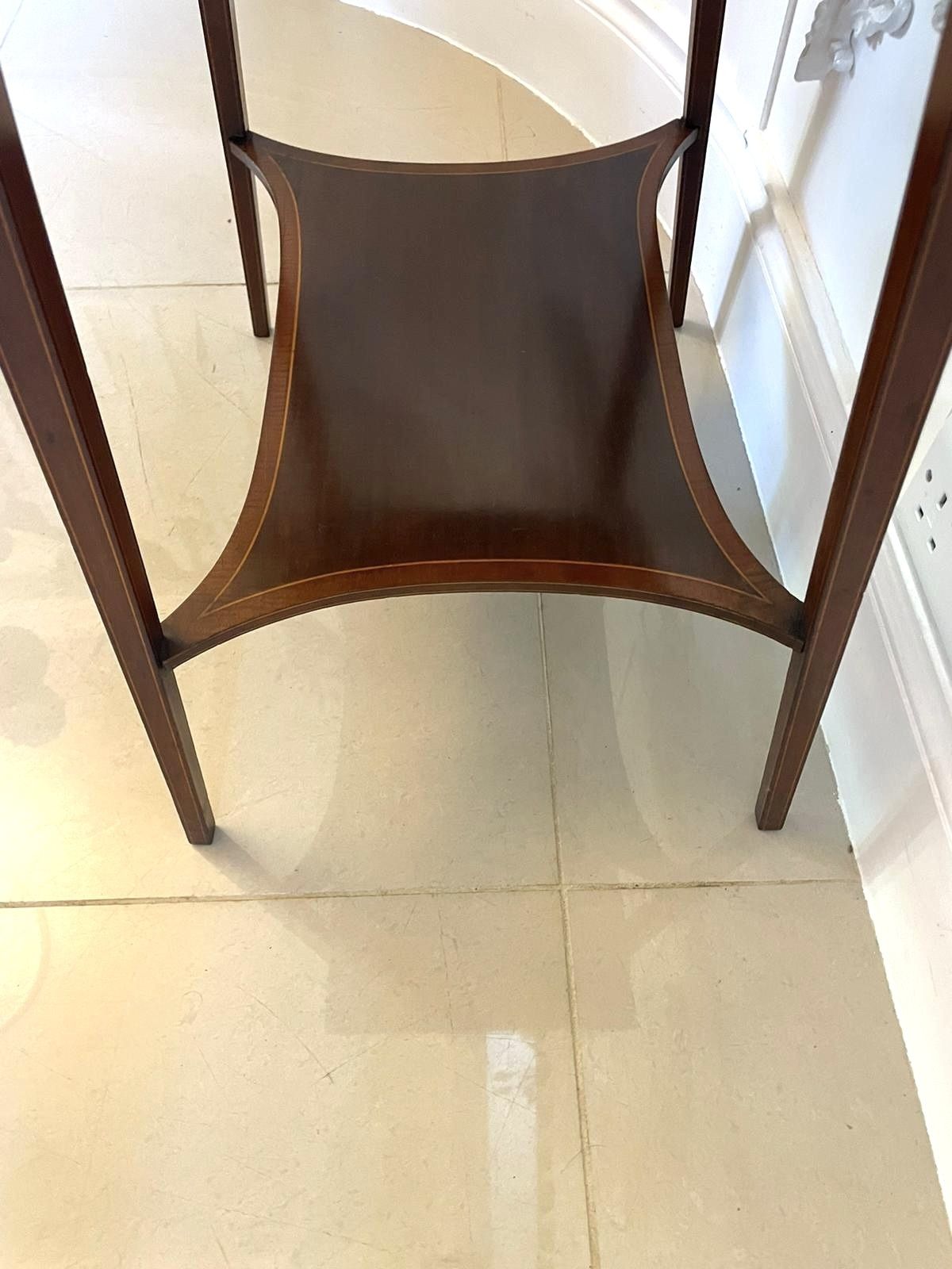 Fine Quality Antique Mahogany Inlaid Lamp Table photo buy