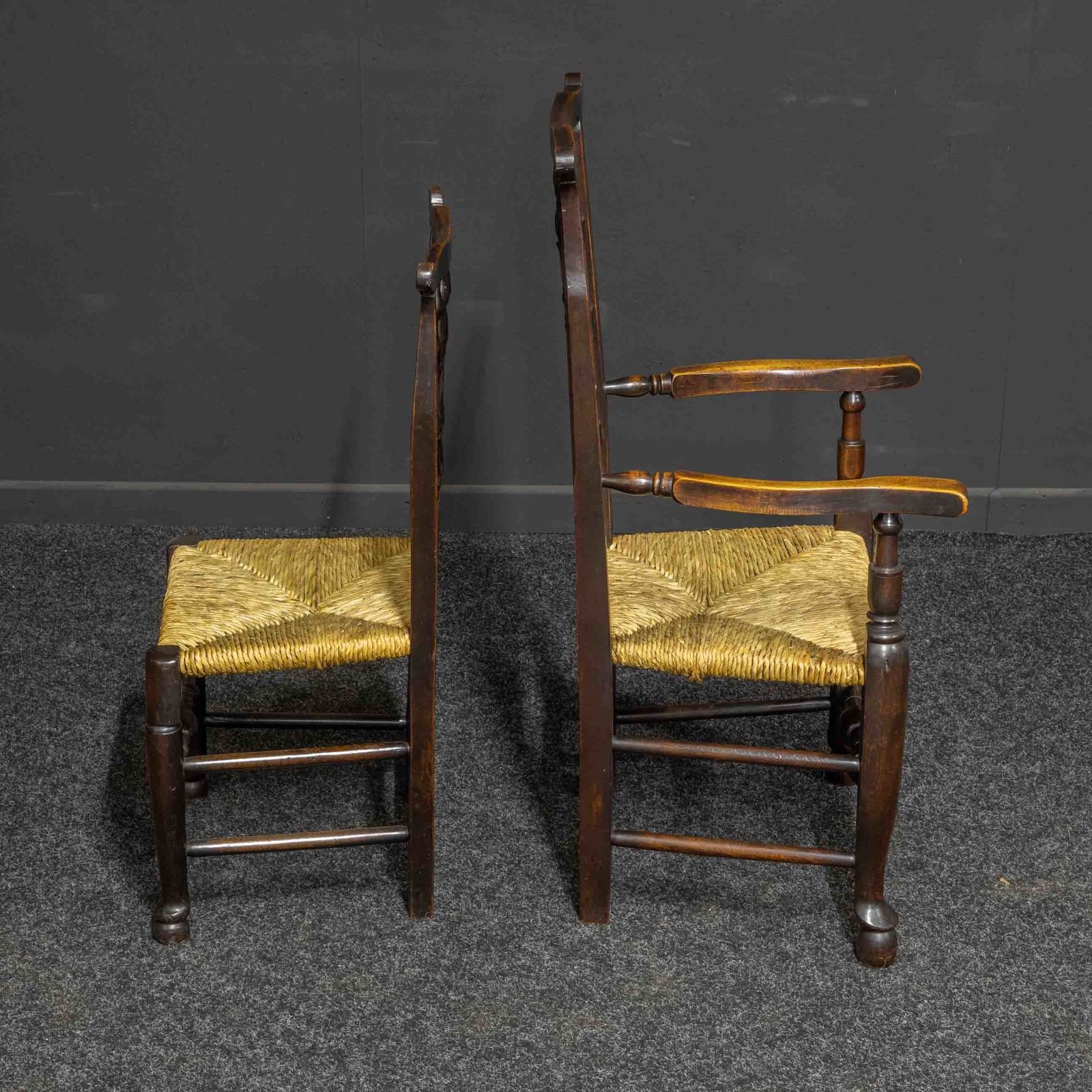 Set Of Eight Georgian Lancashire Spindleback Chairs photo Furniture