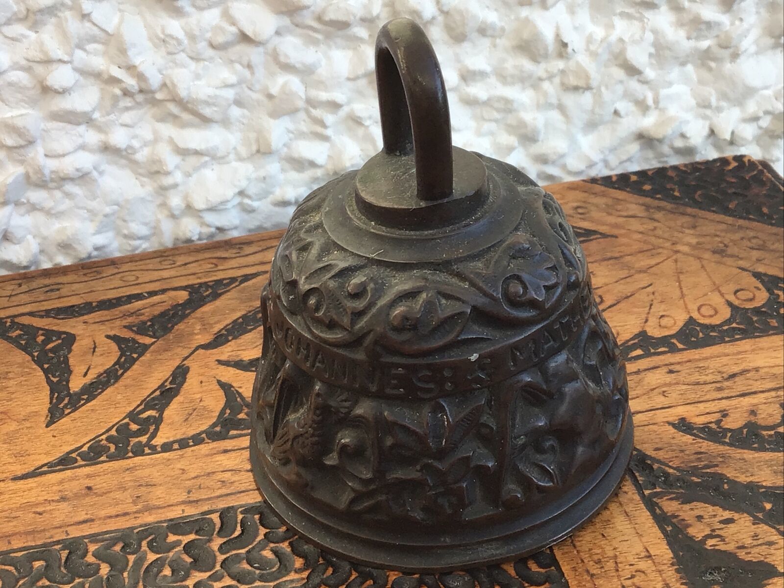Antique European Bronzed? Copper Apostle Bell. Natural Scenes. photo 80.0