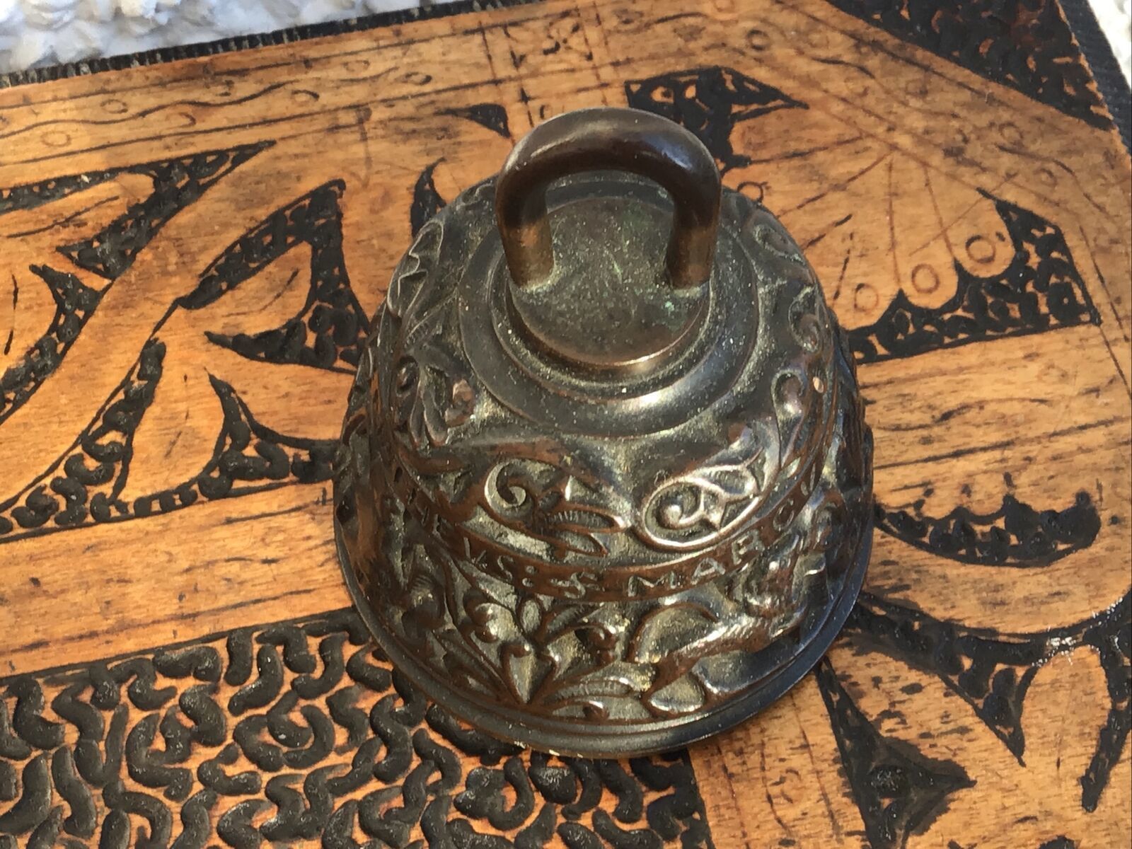 Antique European Bronzed? Copper Apostle Bell. Natural Scenes. photo buy