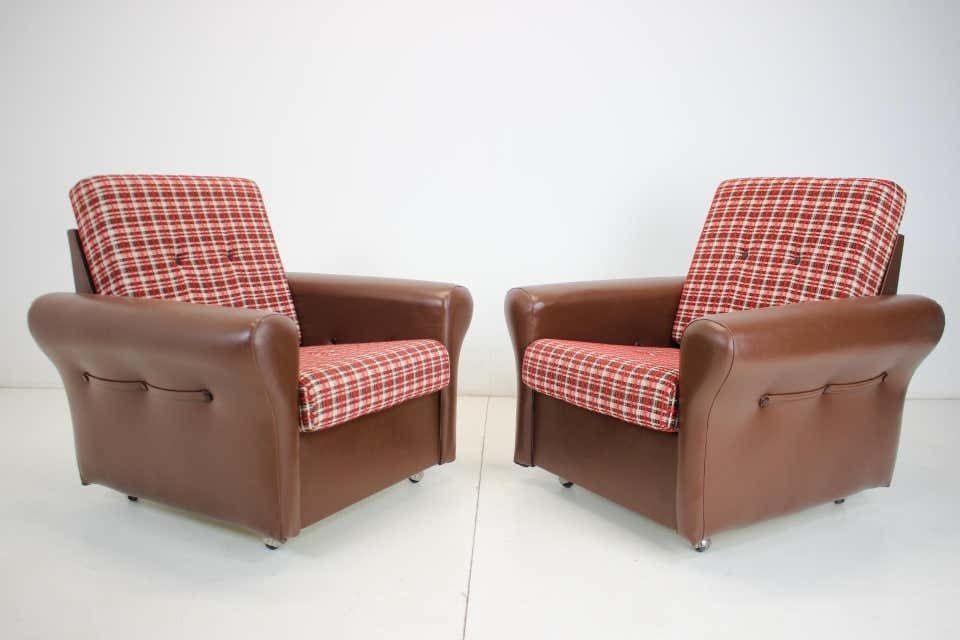 Pair Of Mid Century Design Armchairs,Czechoslovakia,1960's. photo furniture