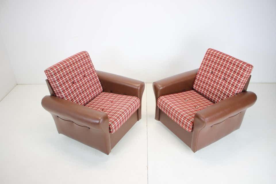 Pair Of Mid Century Design Armchairs,Czechoslovakia,1960's. photo Furniture