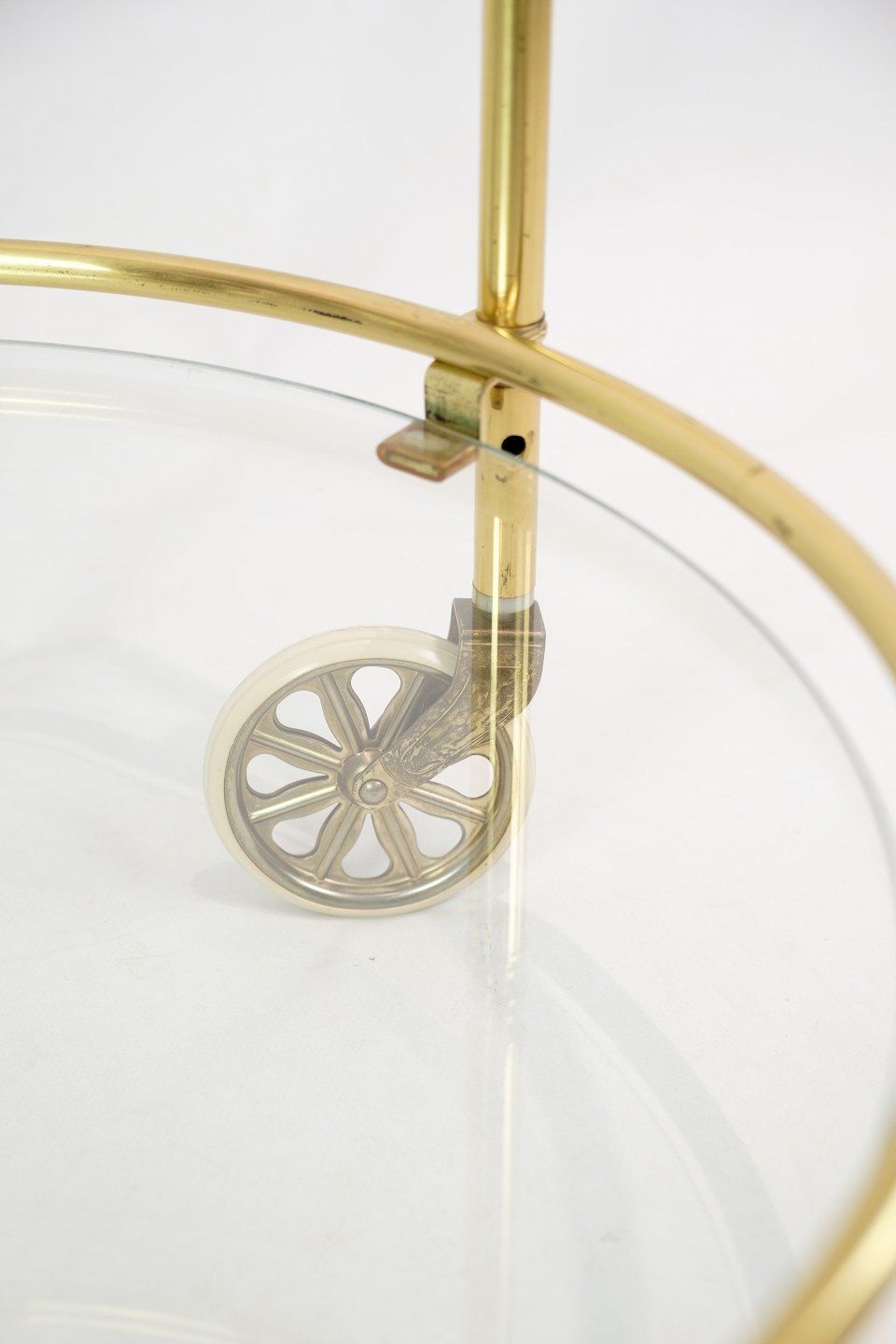 Bar Table In Brass Glass From 1970s photo vinterior